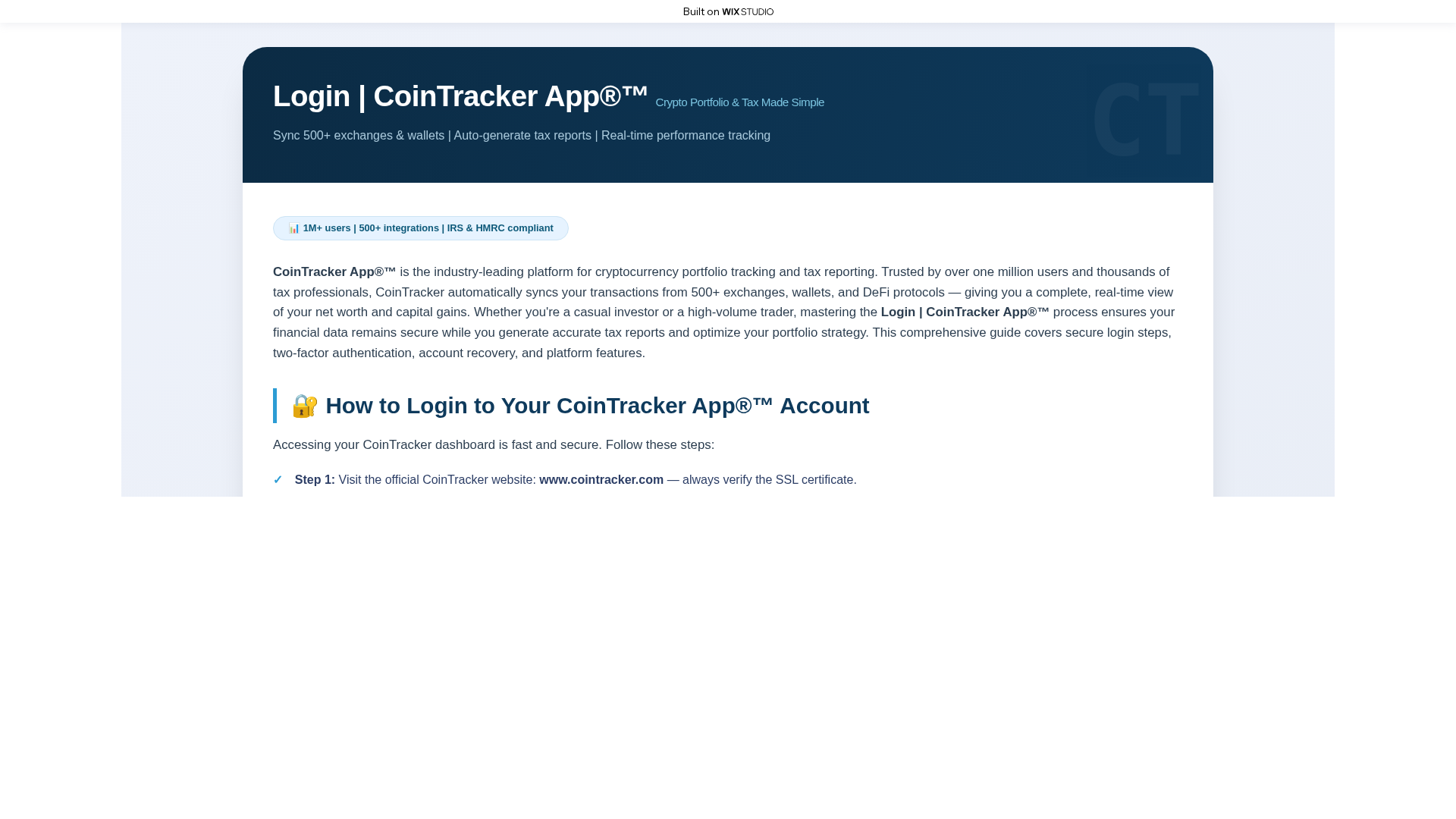 Screenshot of io-coin-tracker.wixstudio.com