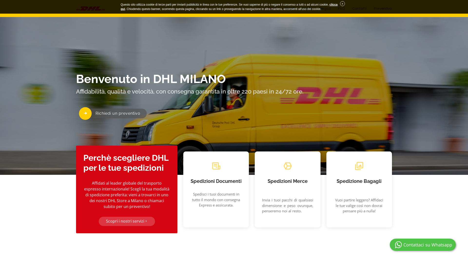 Screenshot of dhlmilano.it