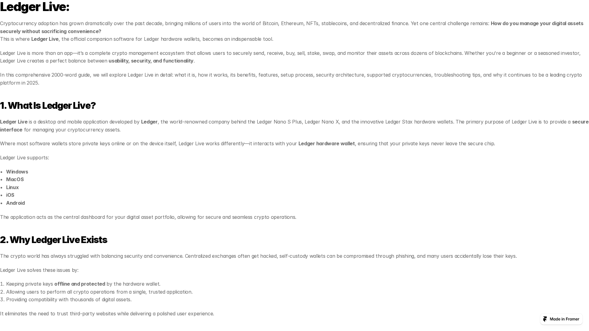 Screenshot of live-ldger.framer.wiki