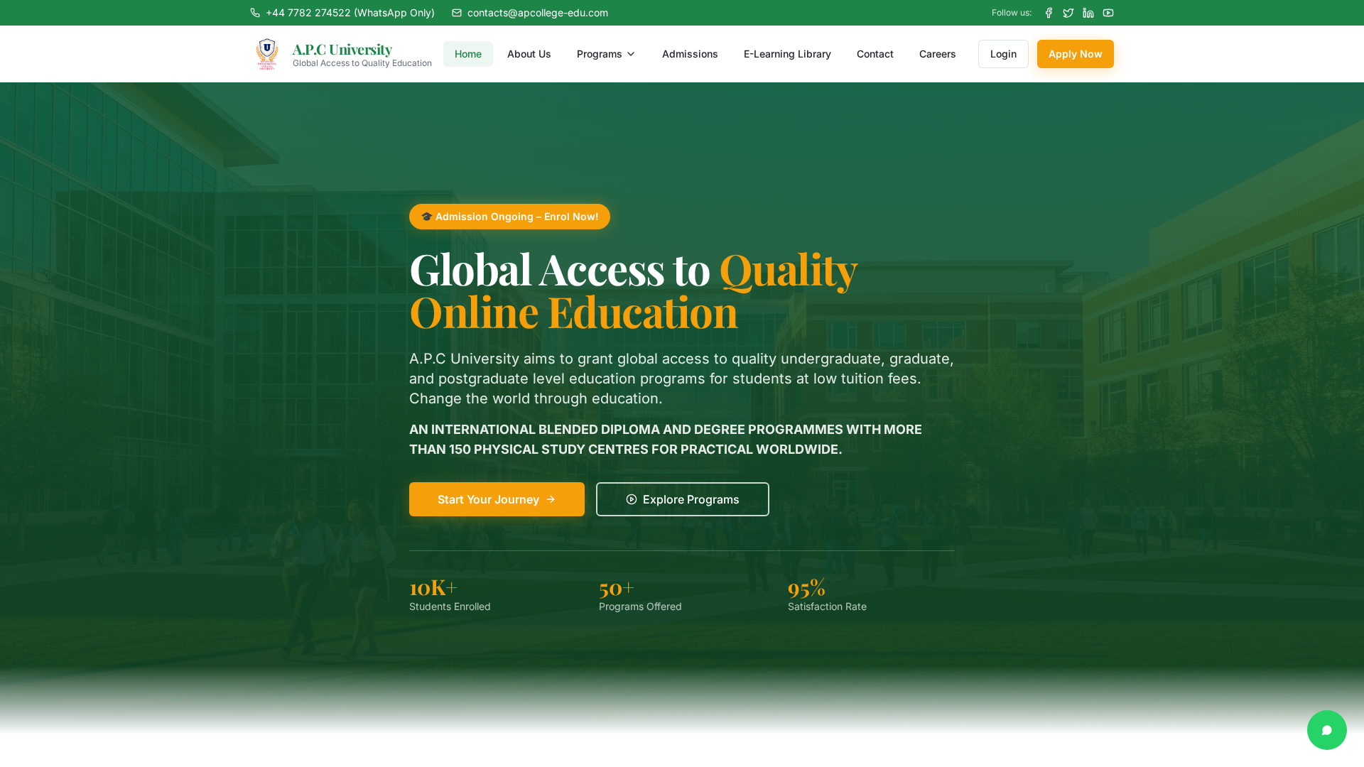 Screenshot of apcollege-edu.com