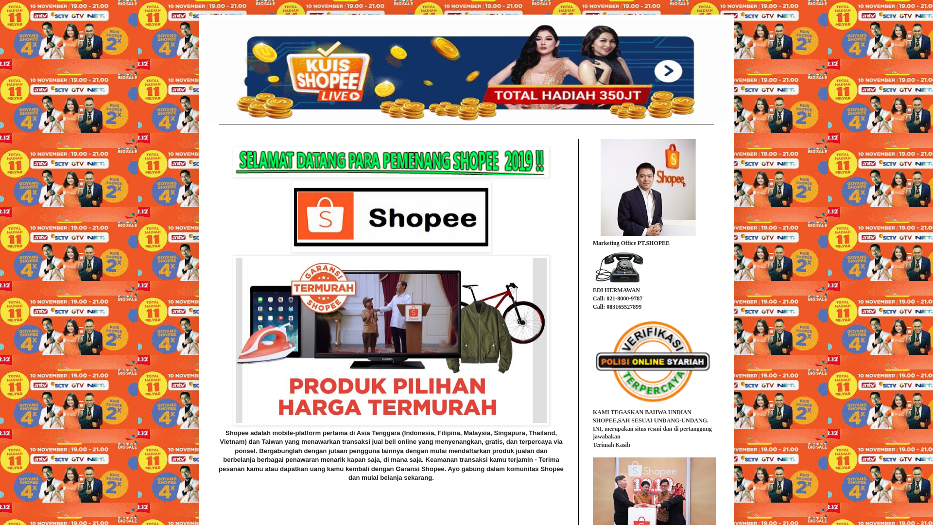 Screenshot of www.shopee3899.blogspot.com