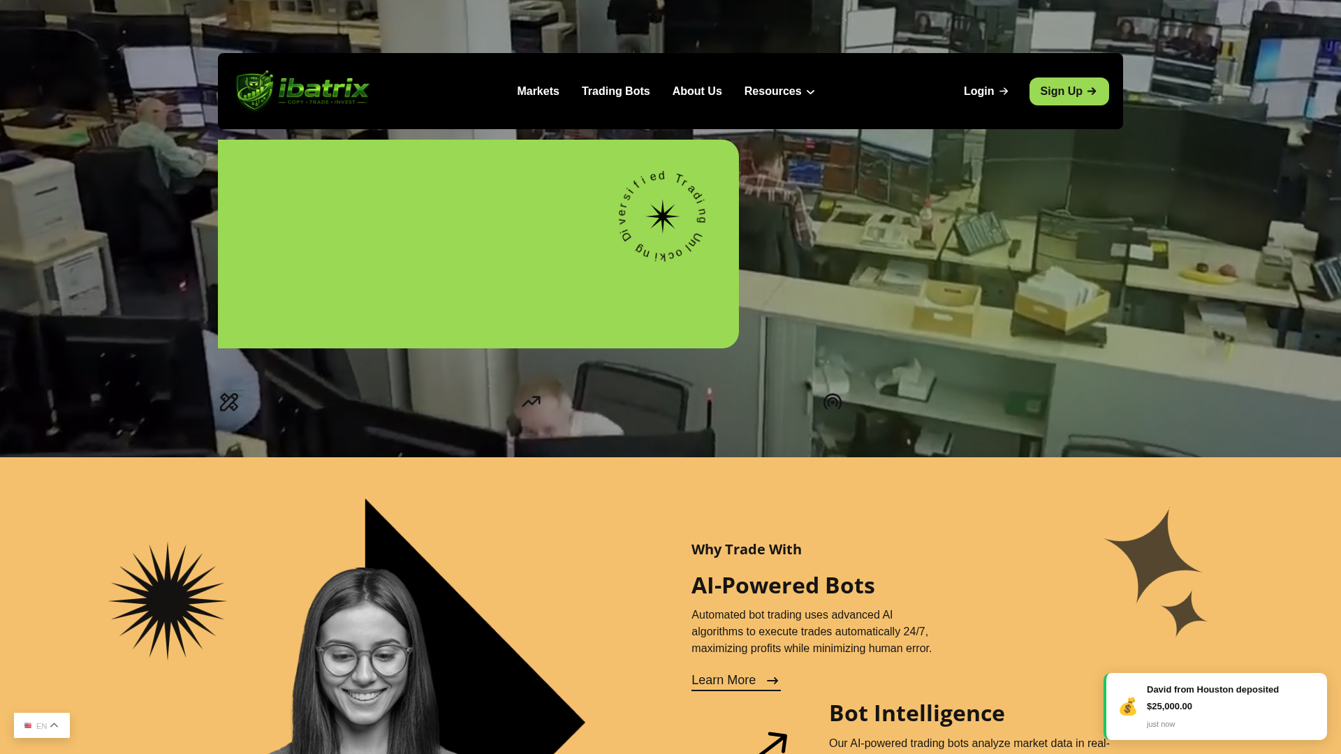 Screenshot of ibatrixio.com