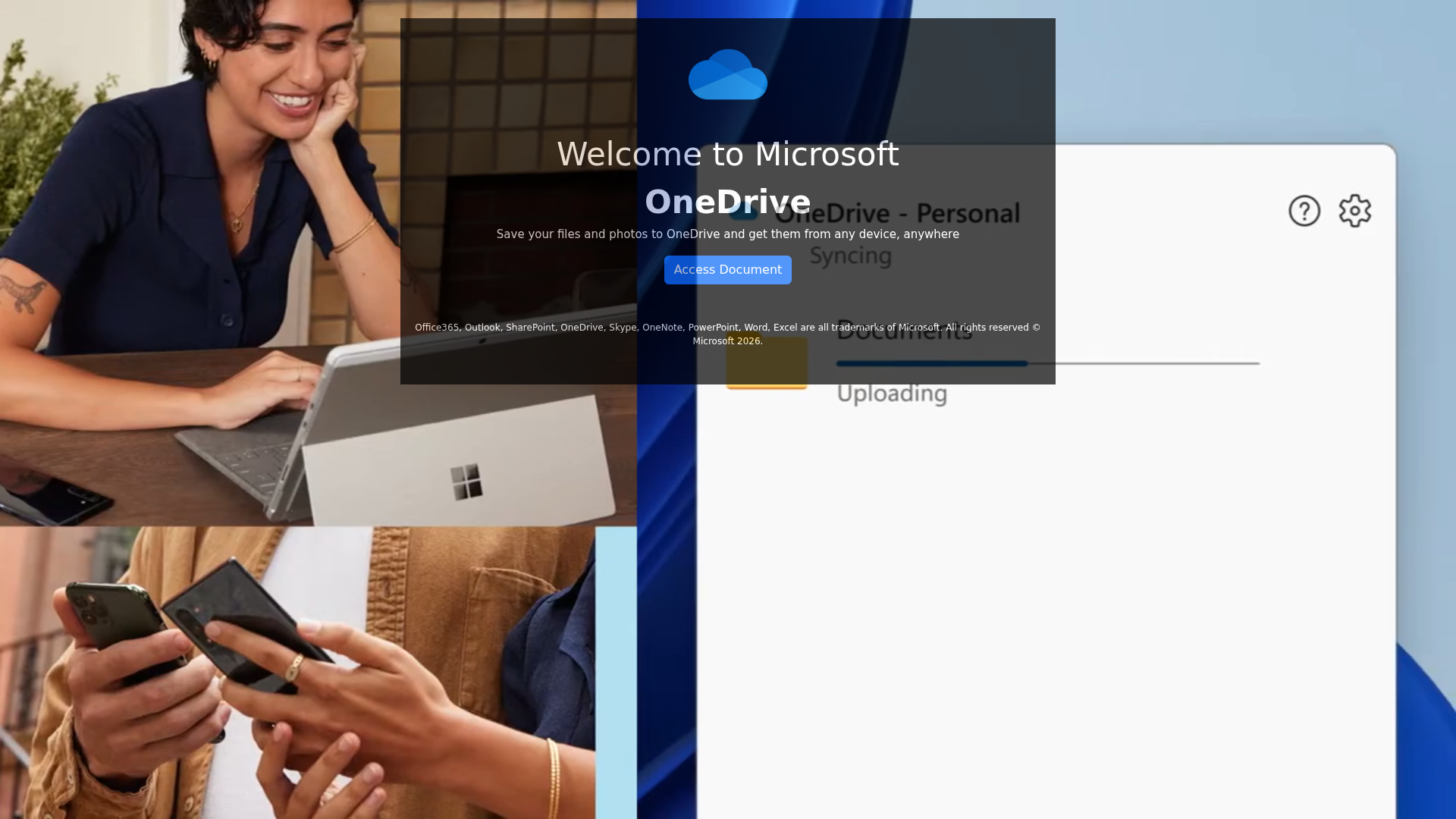 Screenshot of onedrive-yhtcdsaa.serveblog.net