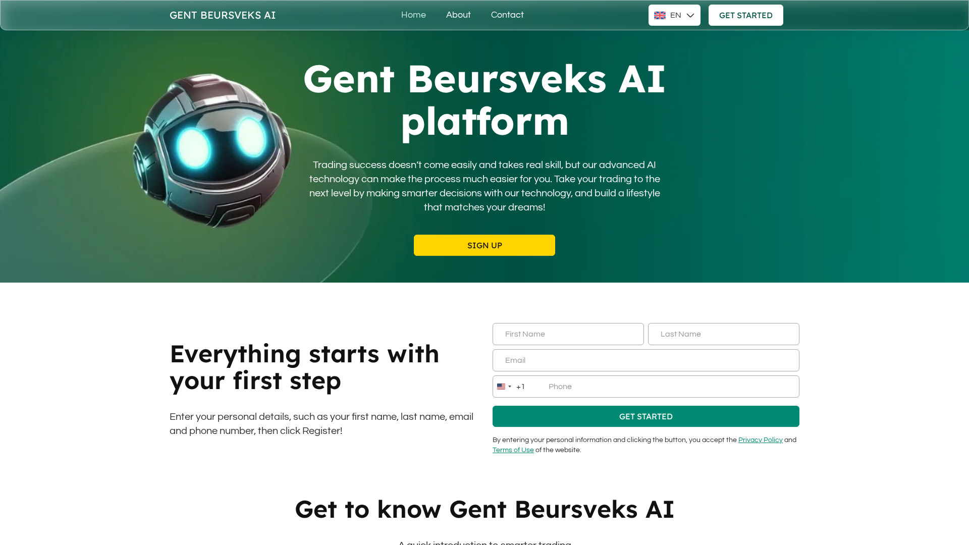 Screenshot of gent-beursveks-ai.live