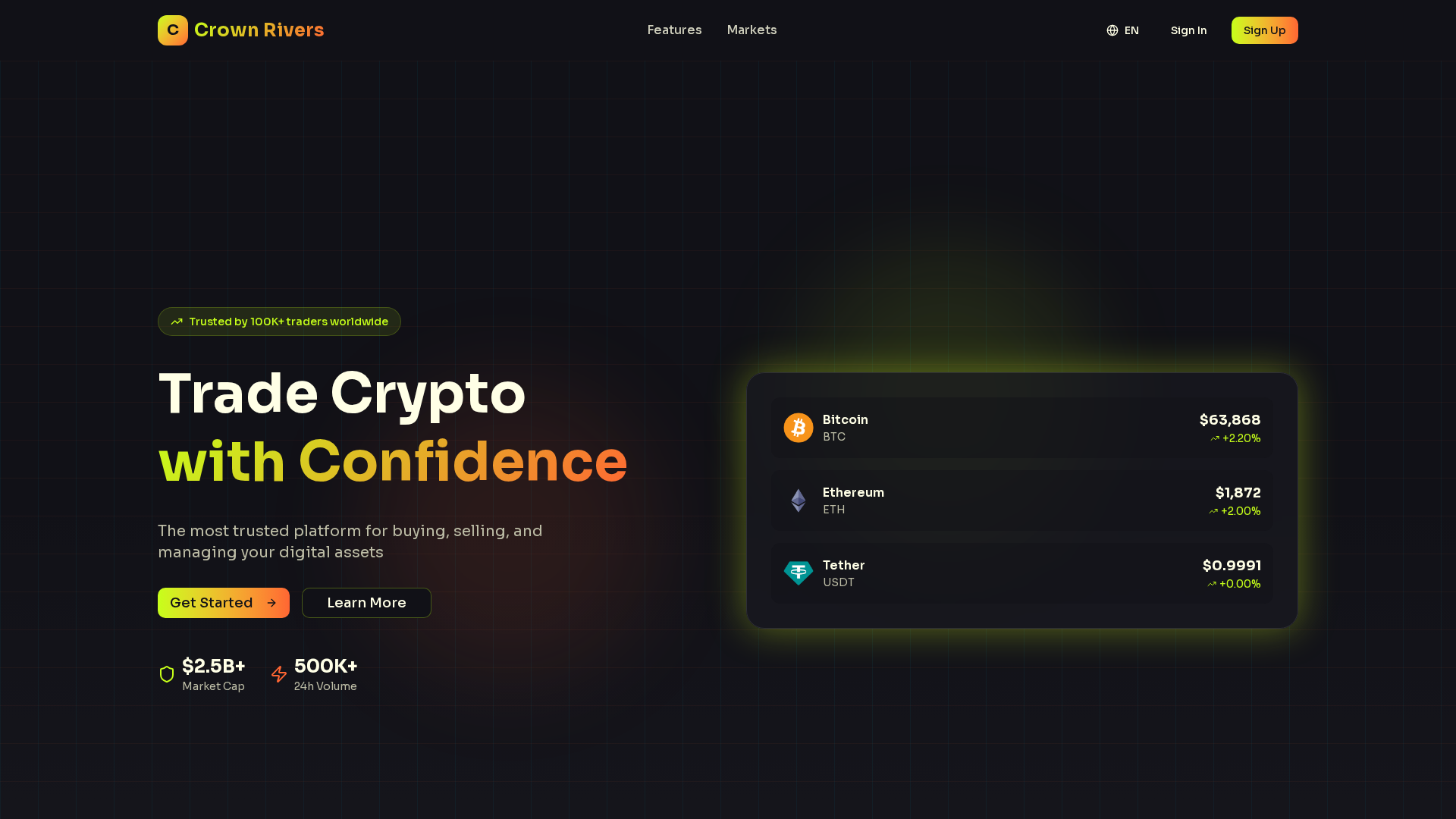 Screenshot of crownsrivers.com