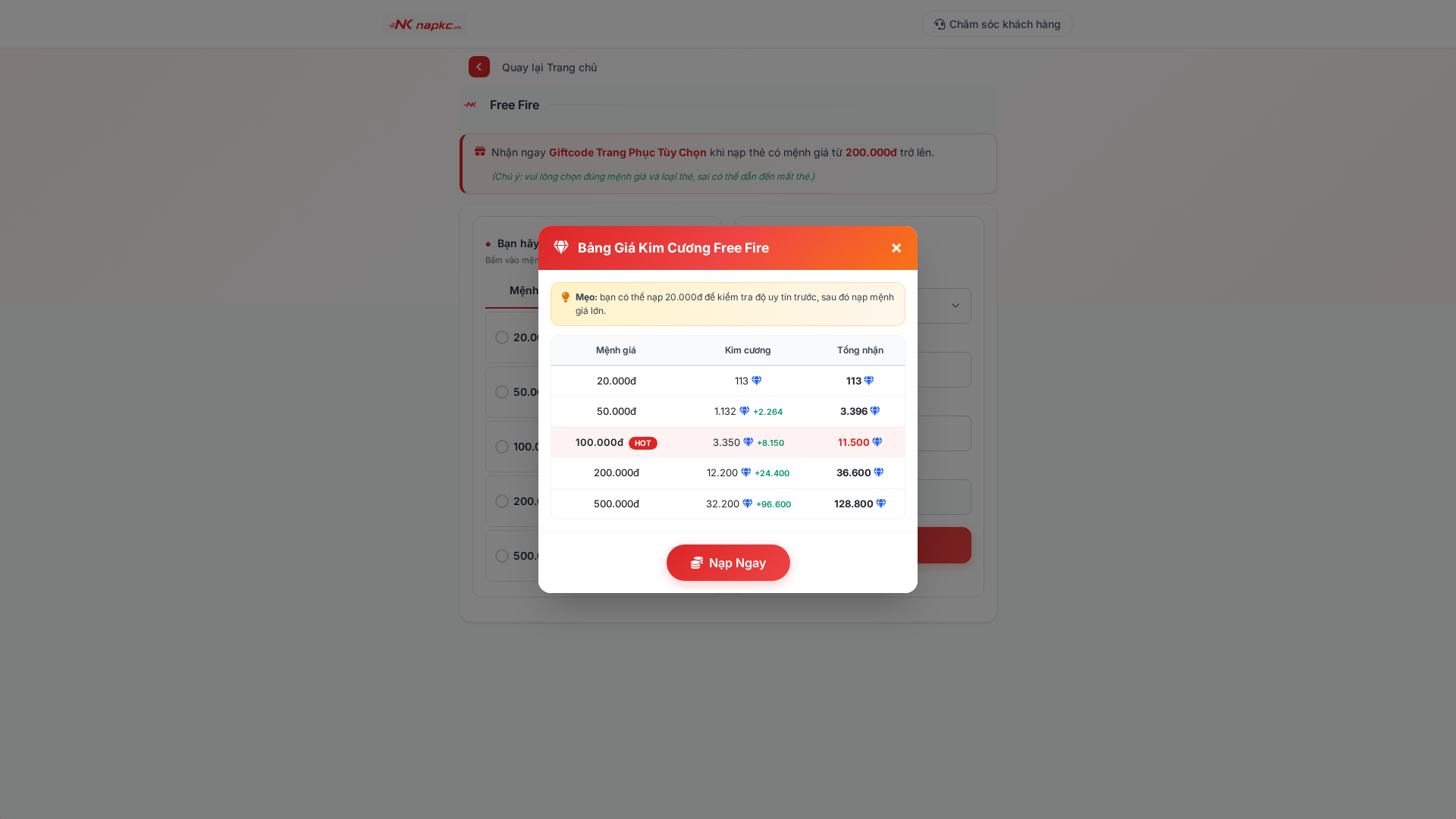 Screenshot of napkc.vn