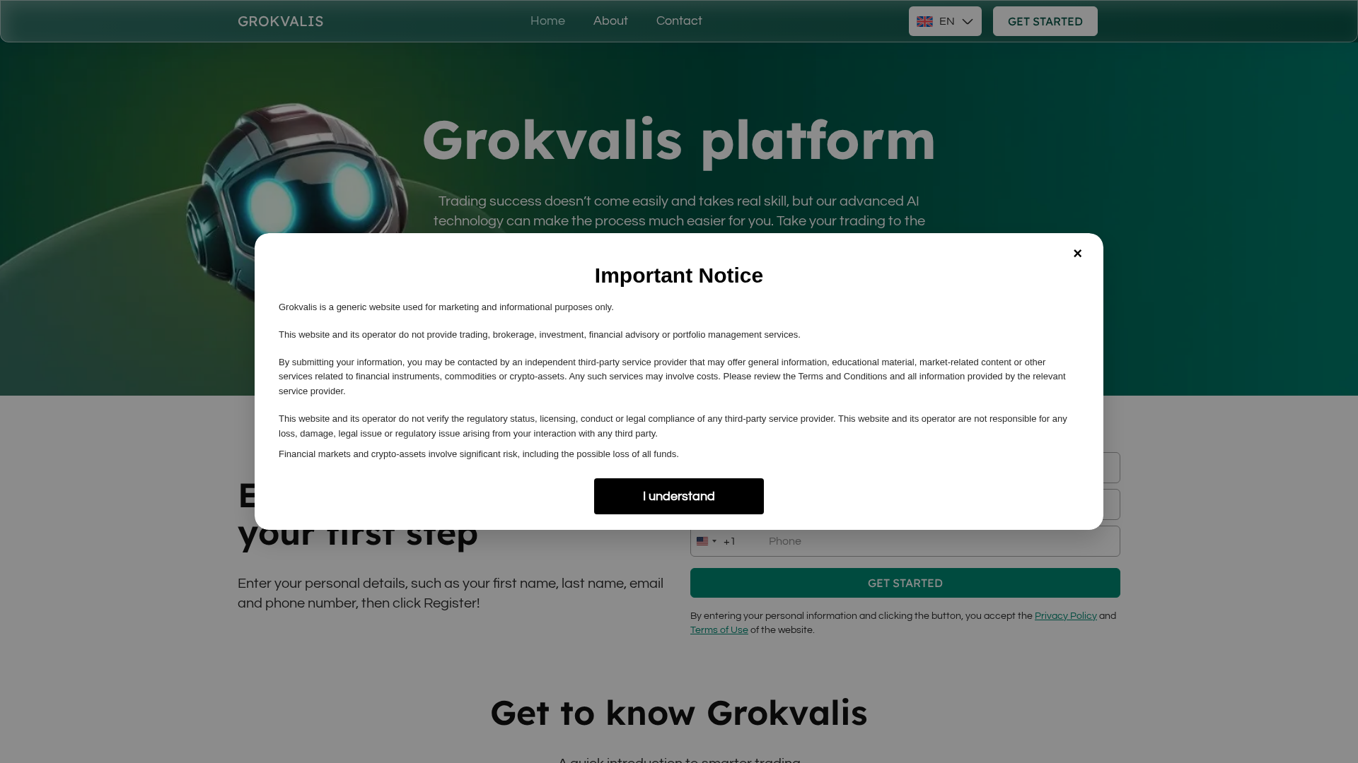 Screenshot of grokvalis.live