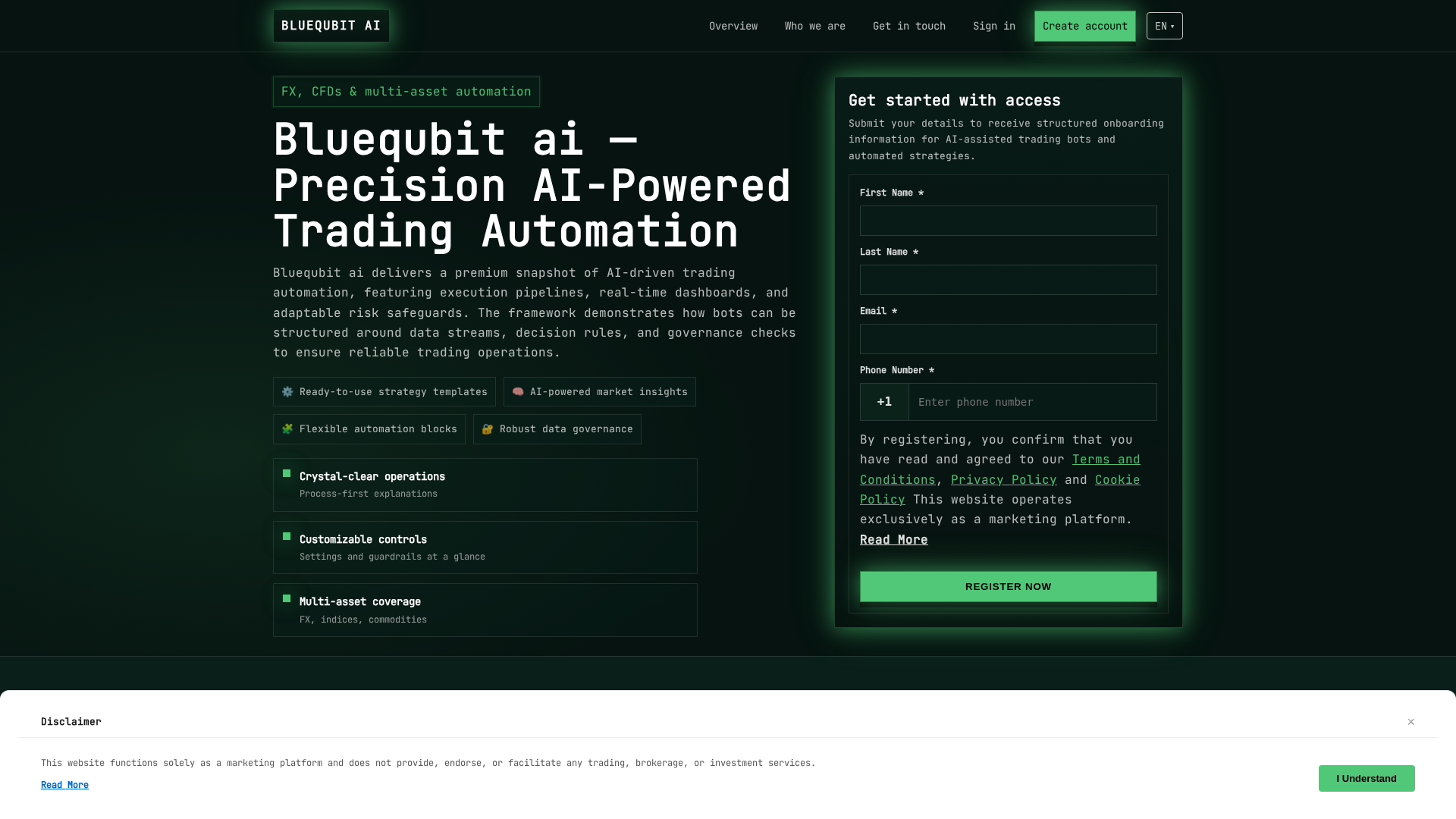 Screenshot of bluequbitai.pro