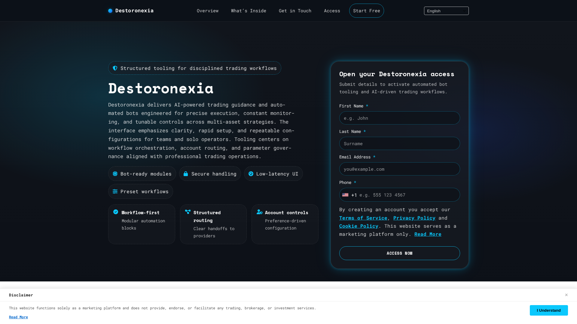 Screenshot of destoronexia.click