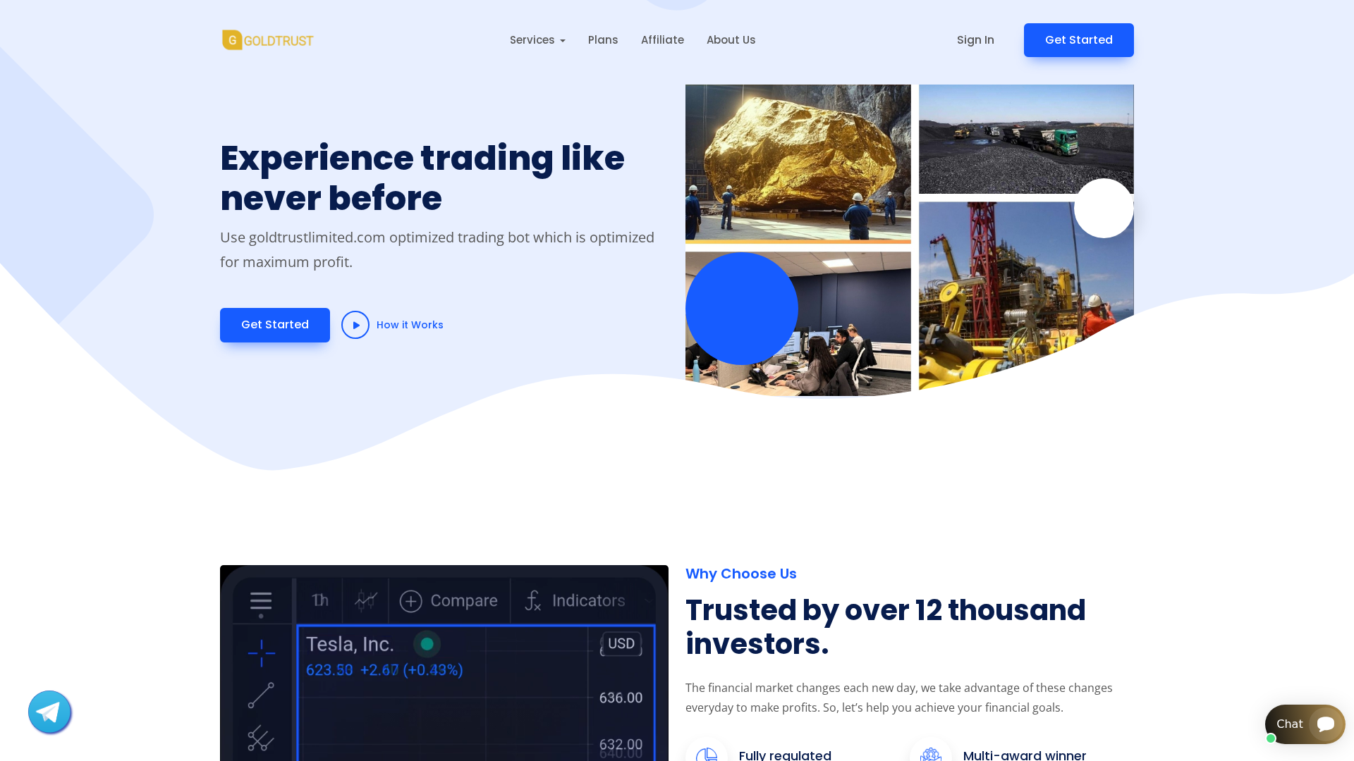 Screenshot of goldtrustlimited.com