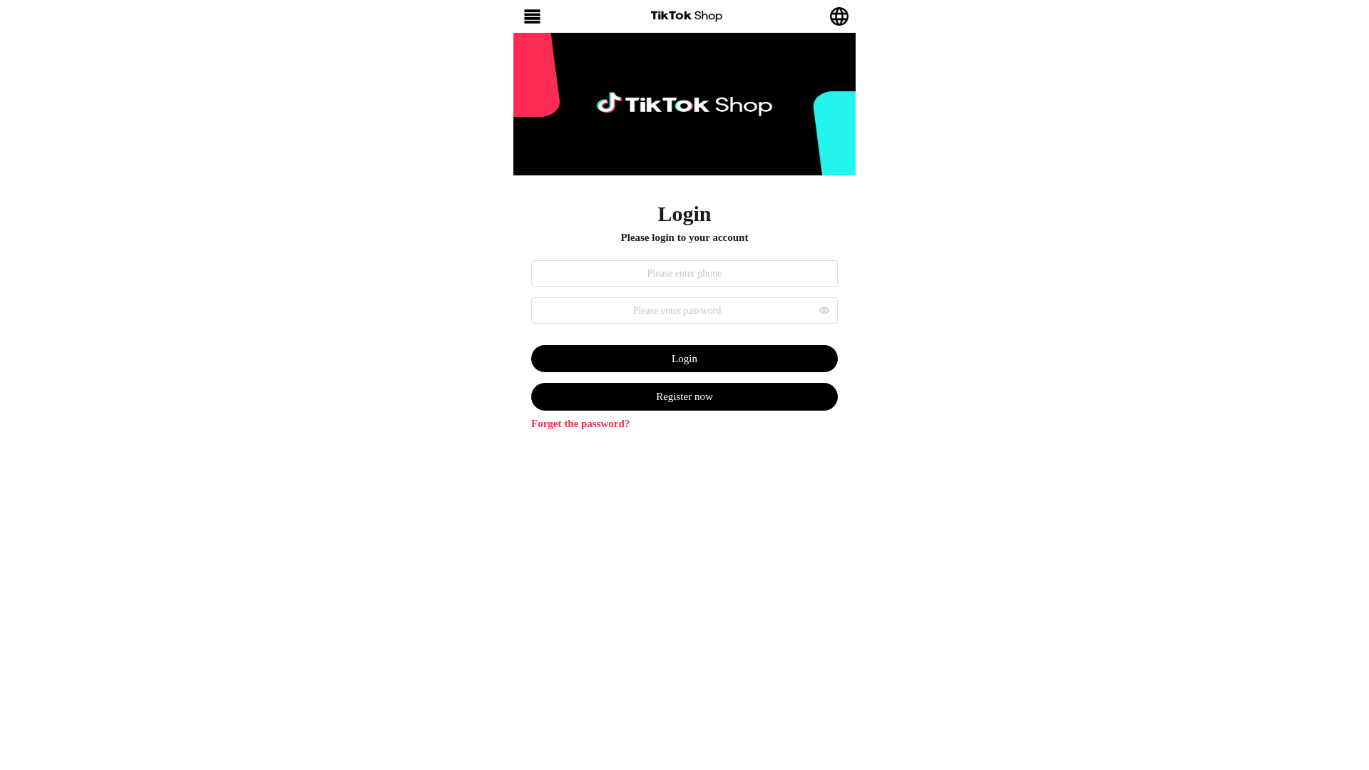 Screenshot of admin.tiktokshopvip.com