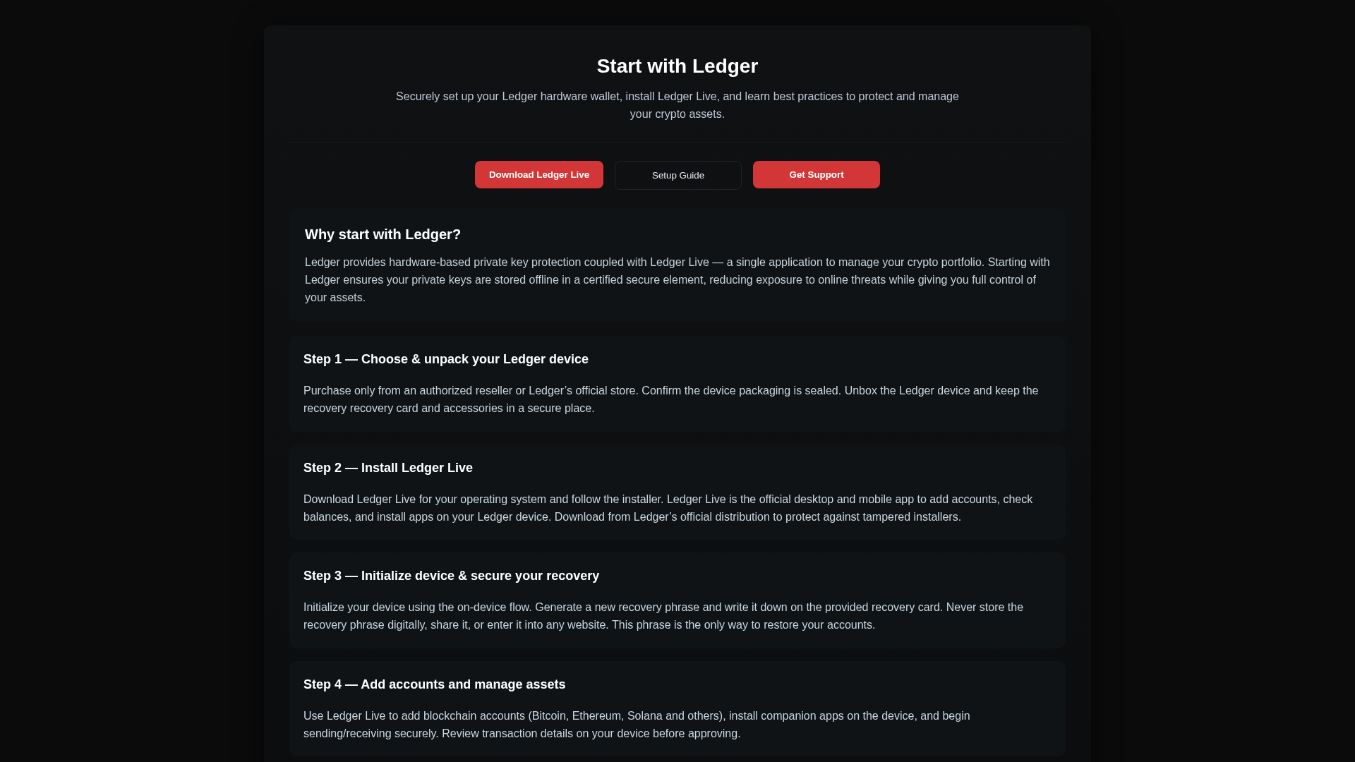 Screenshot of help-start-ledgr.pages.dev