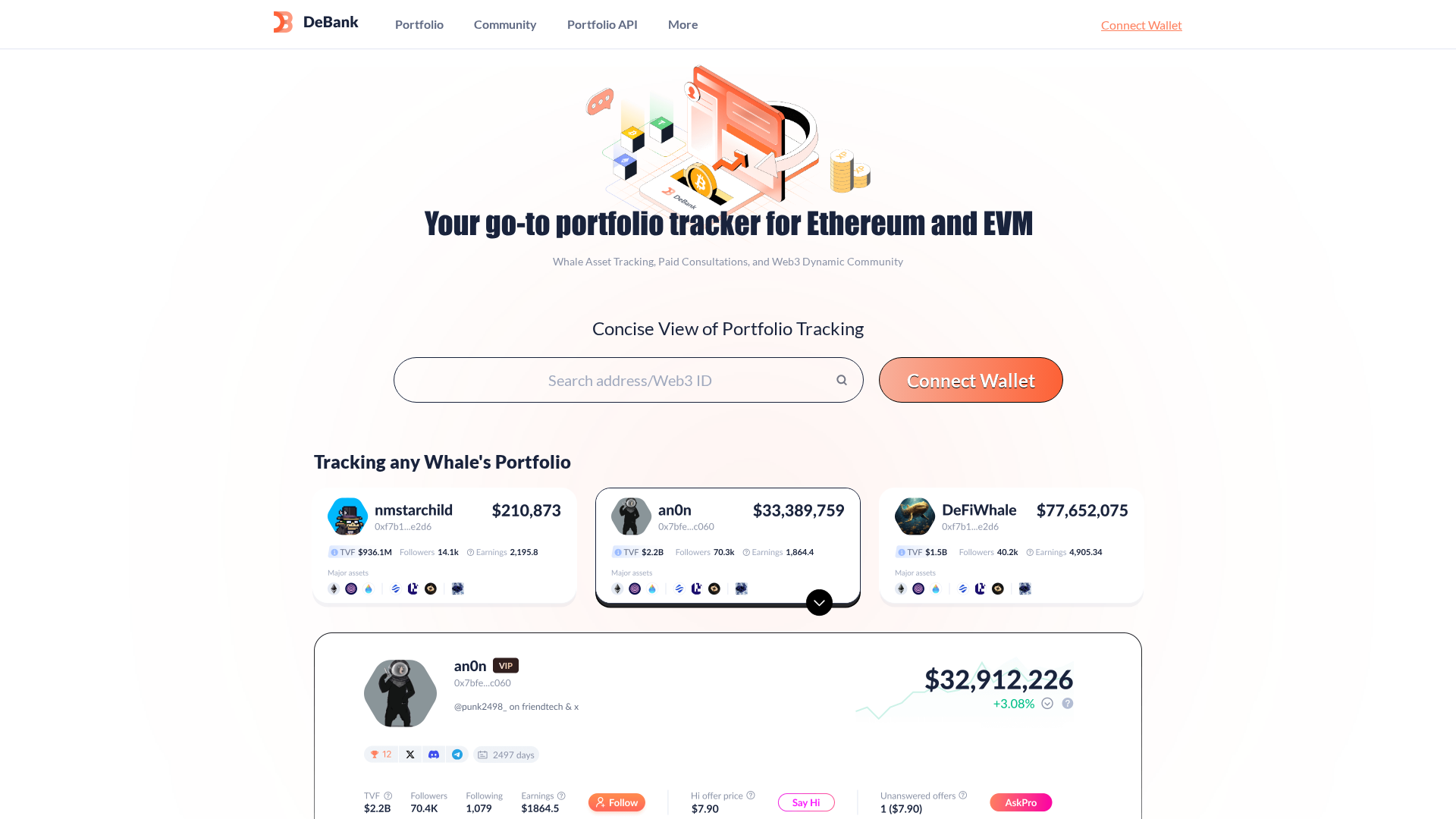Screenshot of debank-tracking.com