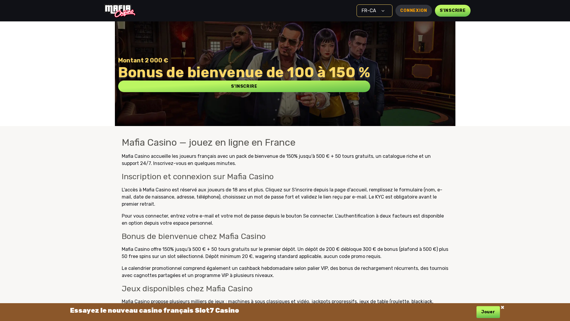 Screenshot of mafia-casino-france2.com