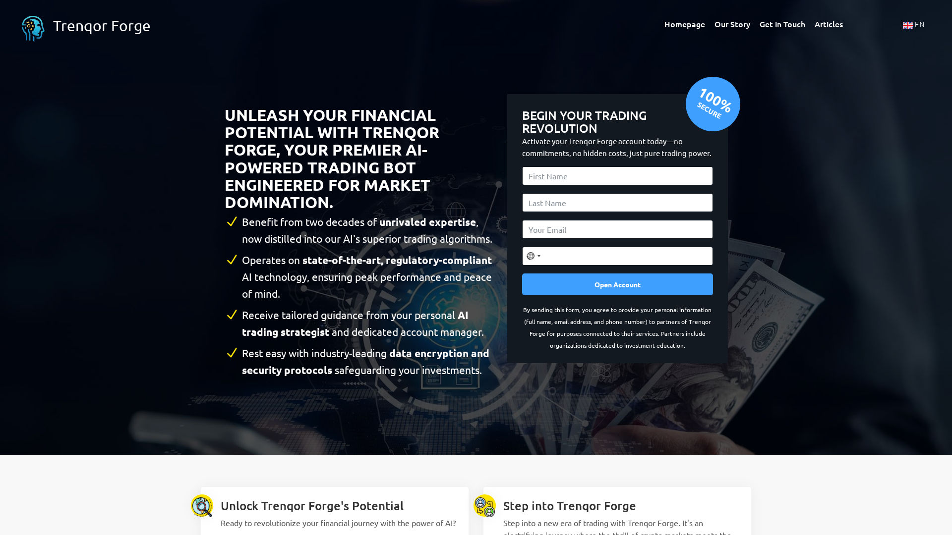 Screenshot of thetrenqorforgeapp.net