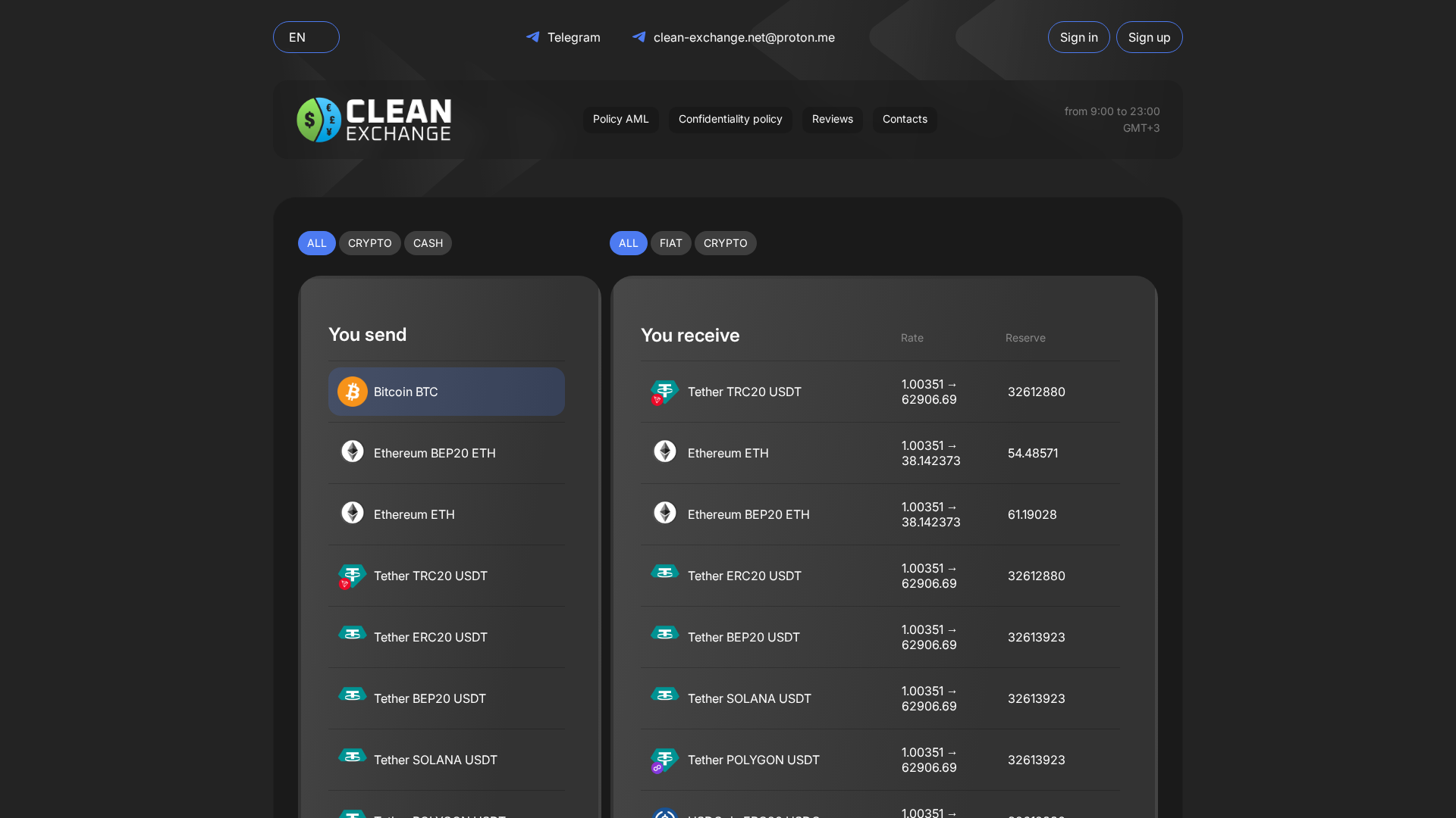 Screenshot of clean-exchange.net