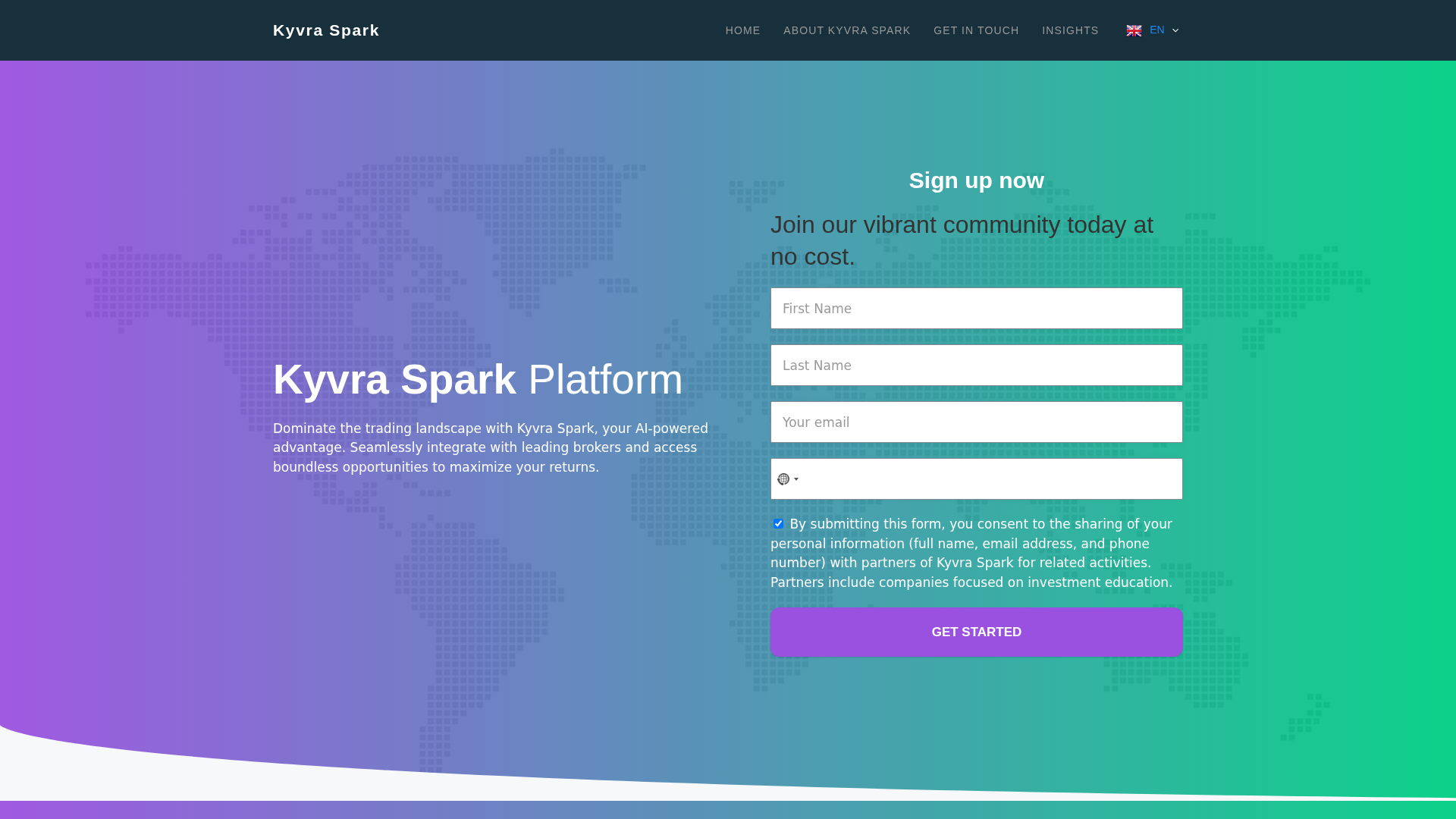 Screenshot of kyvra-spark.org