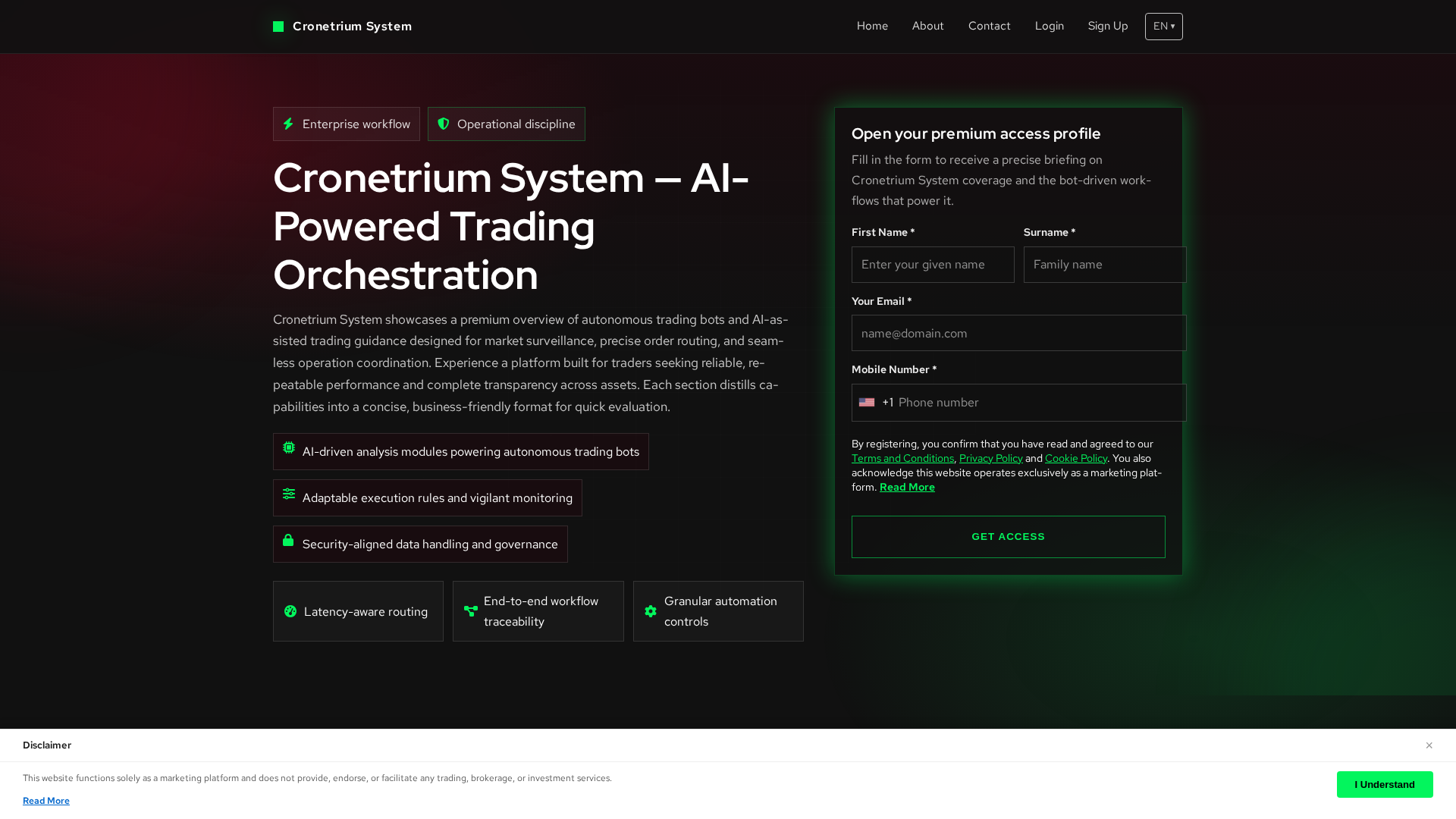 Screenshot of cronetriumsystemtech.com