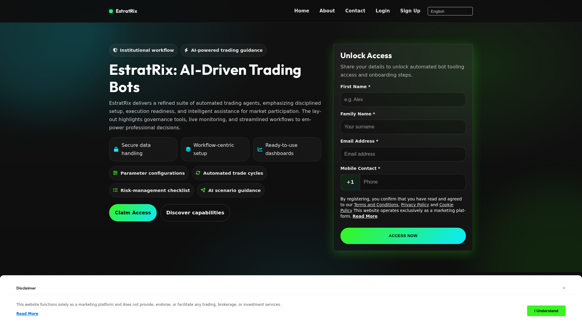 Screenshot of estratrix.click
