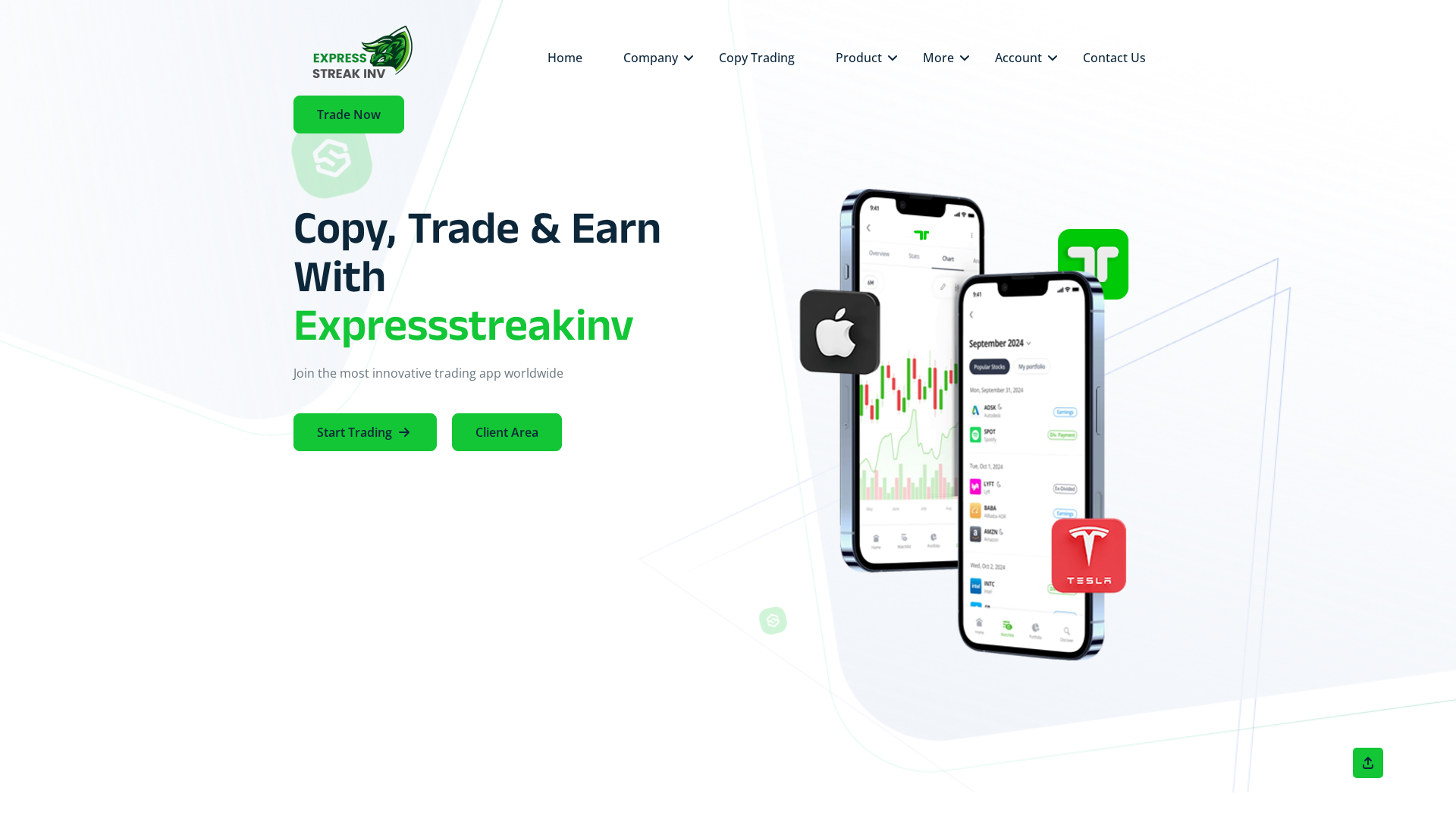 Screenshot of expressstreakinv.com