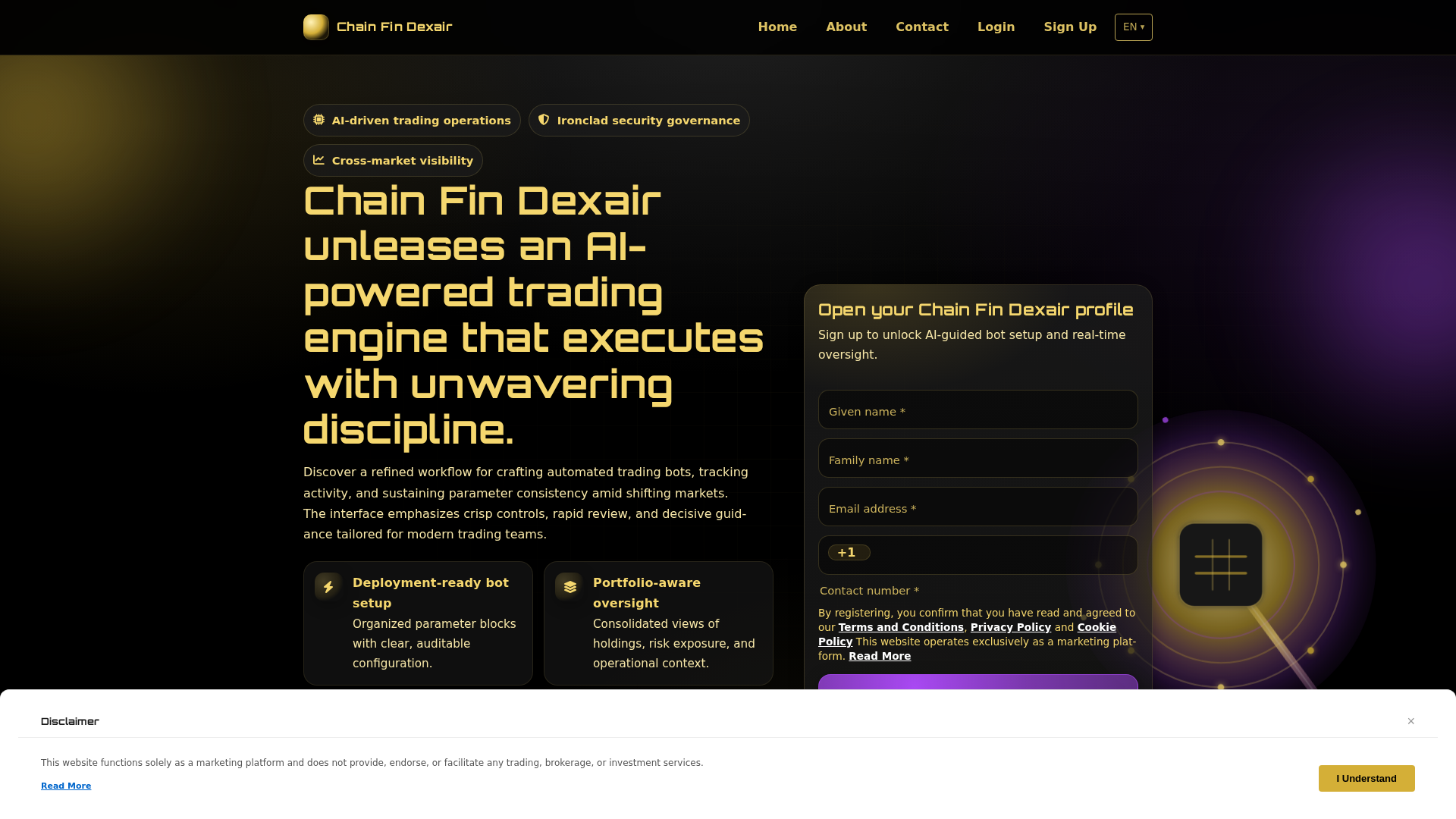 Screenshot of chainfindexair.digital