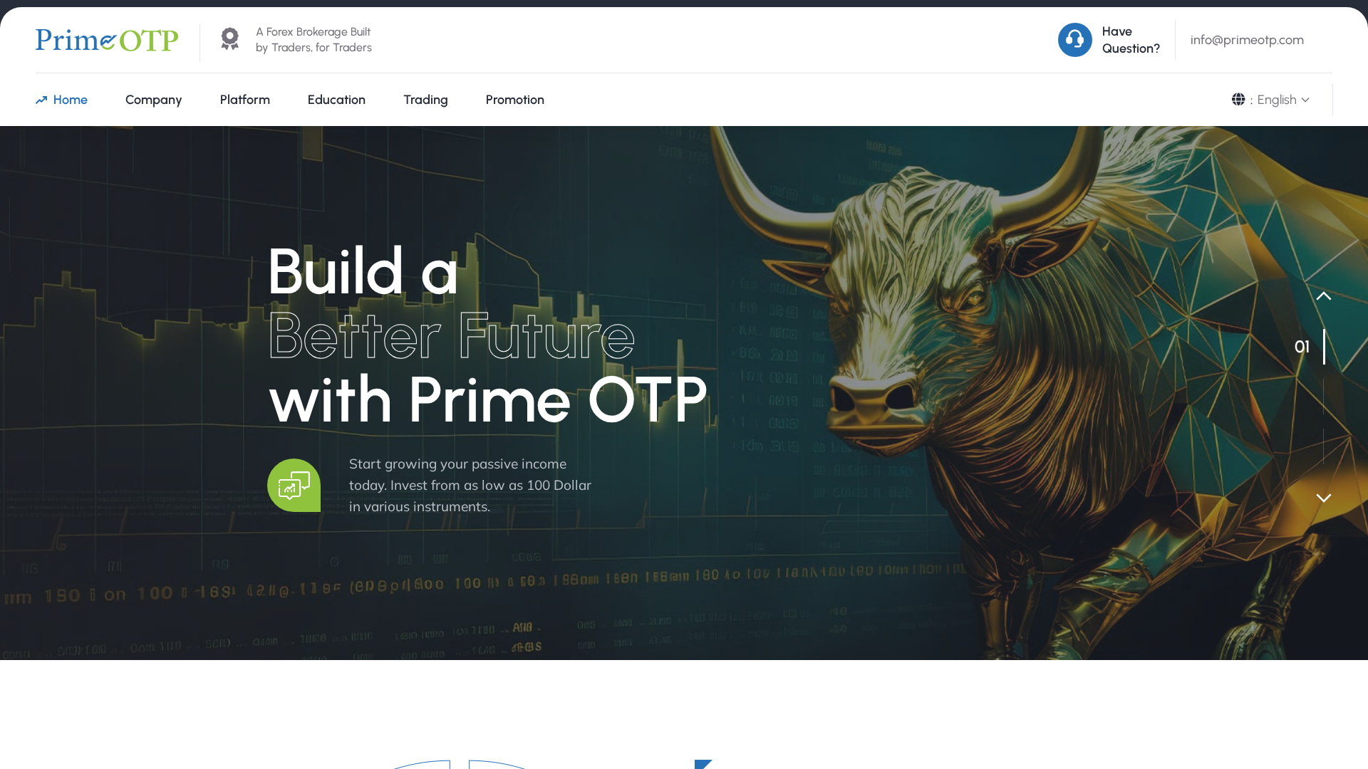 Screenshot of primeotp.com