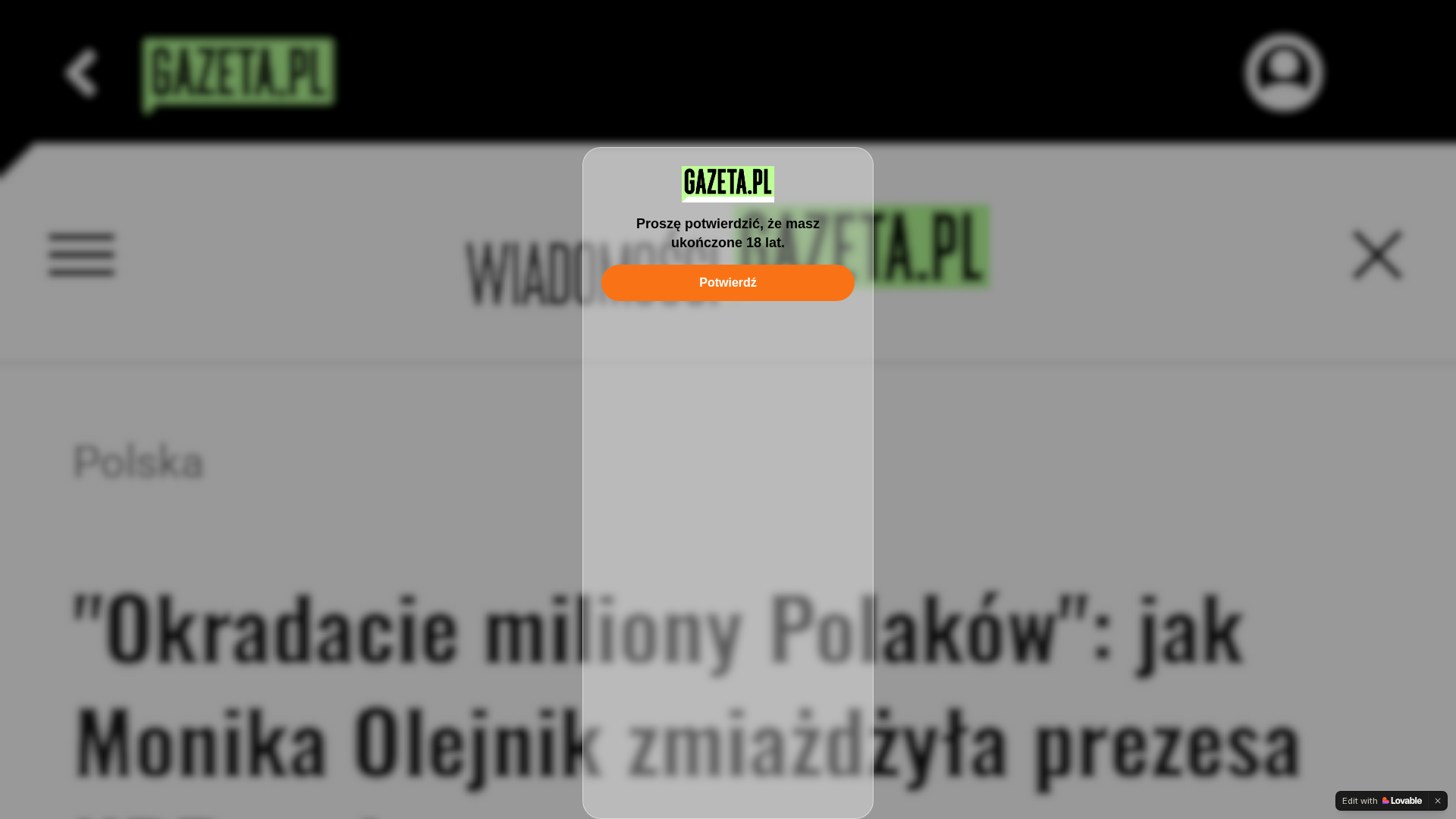 Screenshot of rozeta-blatu-elblag.lovable.app