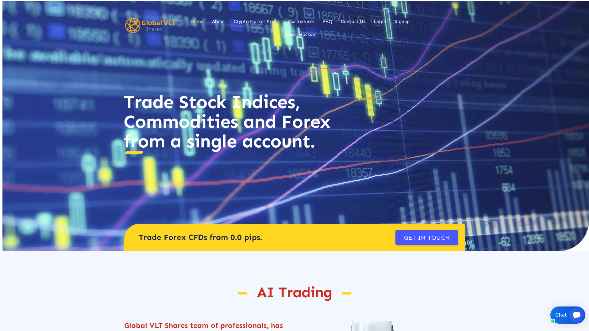 Screenshot of globalvltshares.com