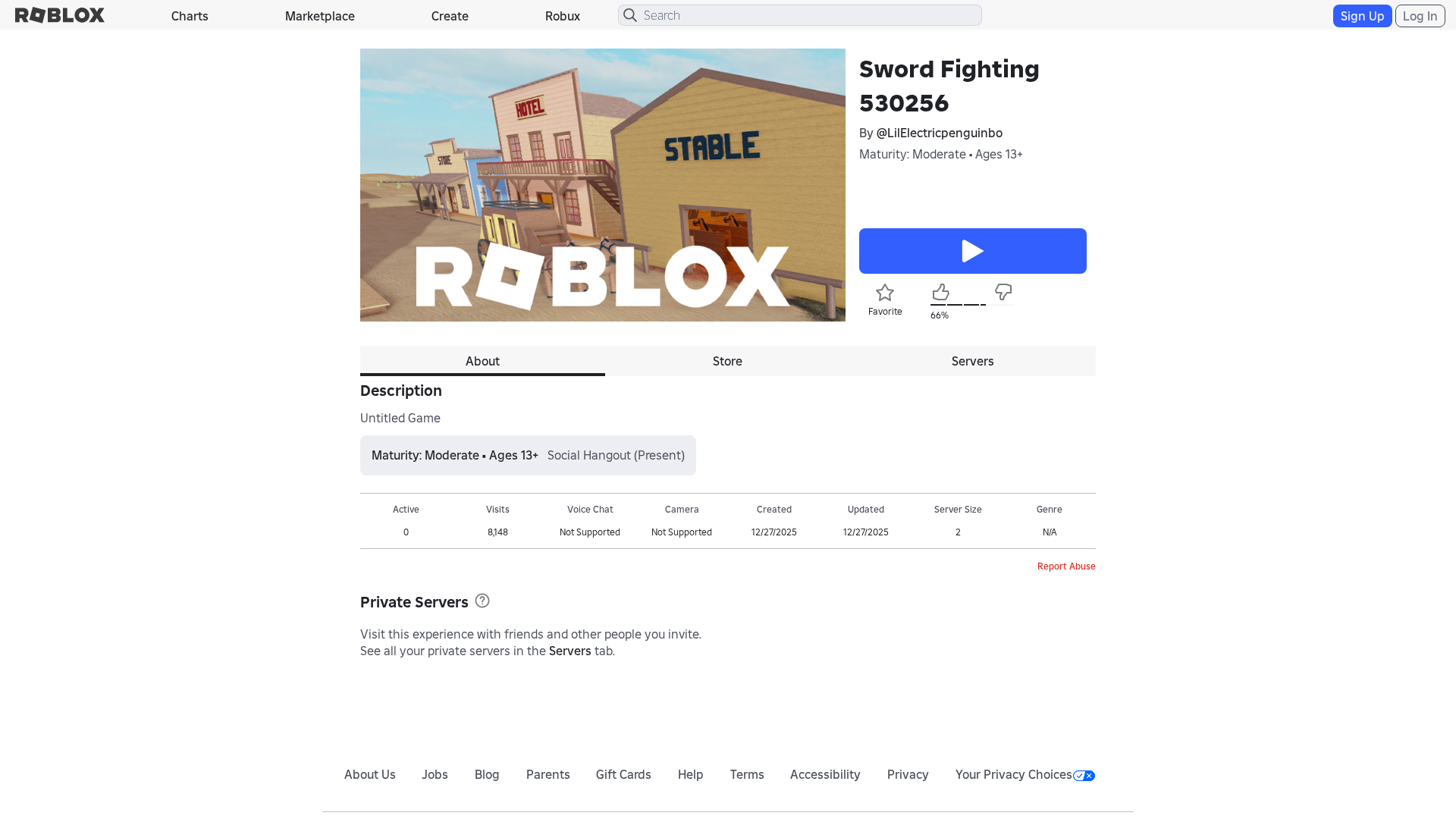 Screenshot of www.roblox.com.ml