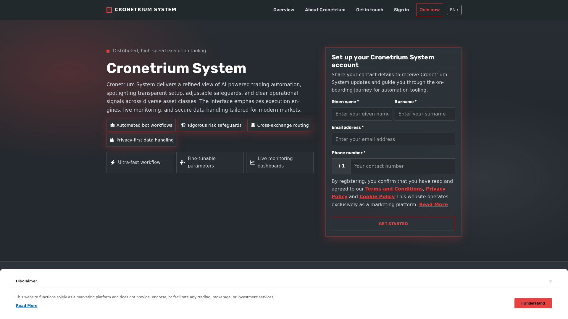 Screenshot of cronetriumsystempro.com