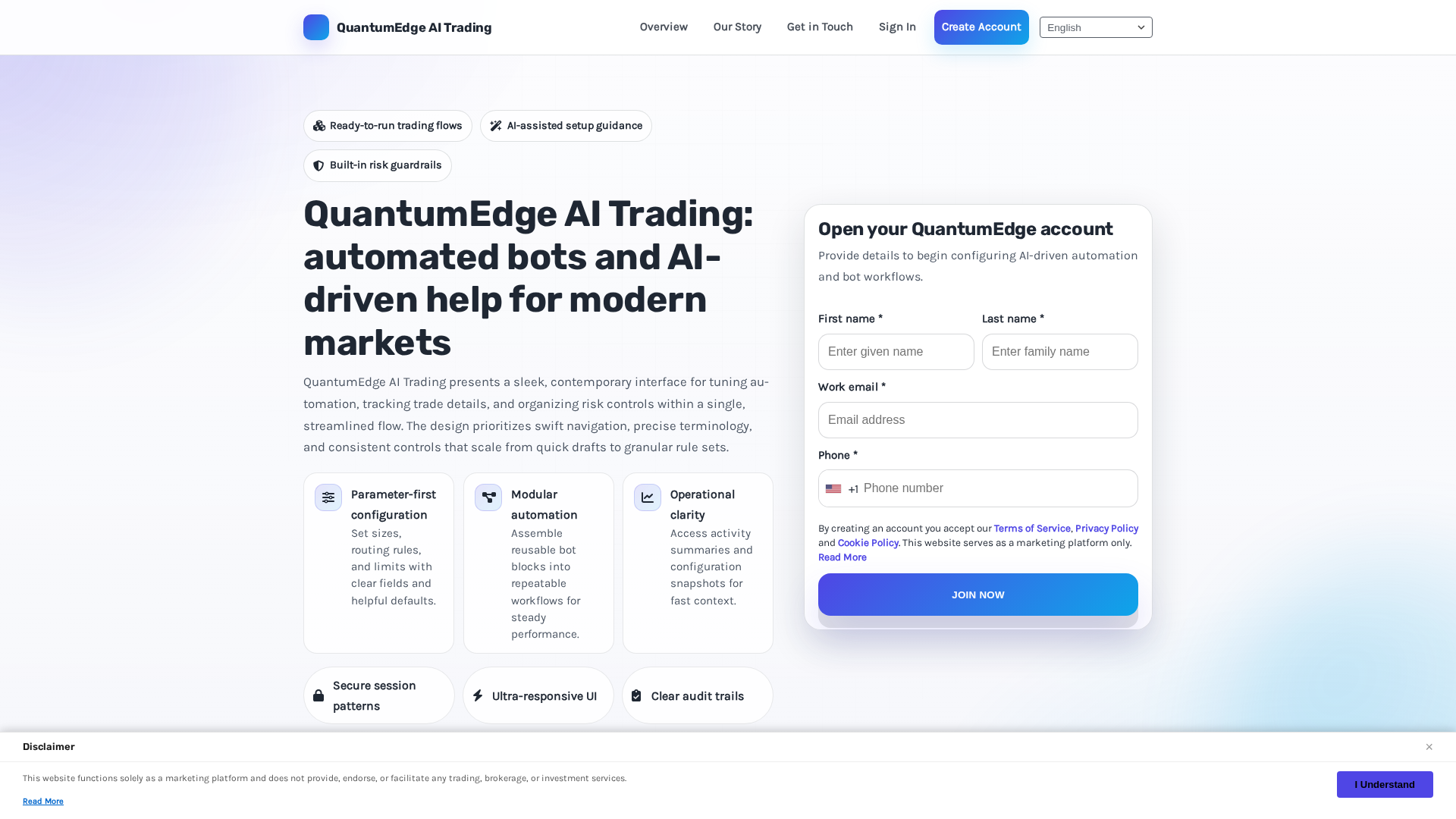 Screenshot of quantumaitradingplatform.click