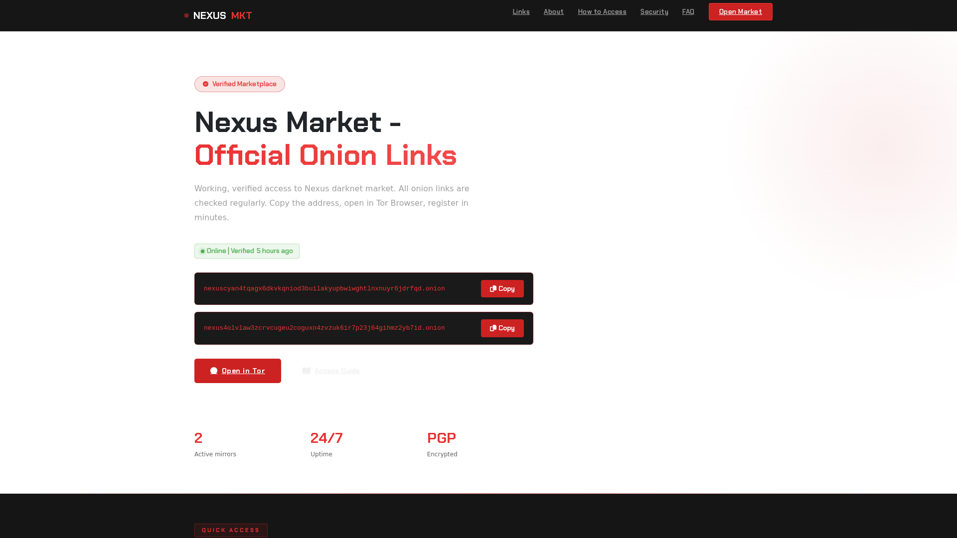 Screenshot of direct.nexus-tor-link.net