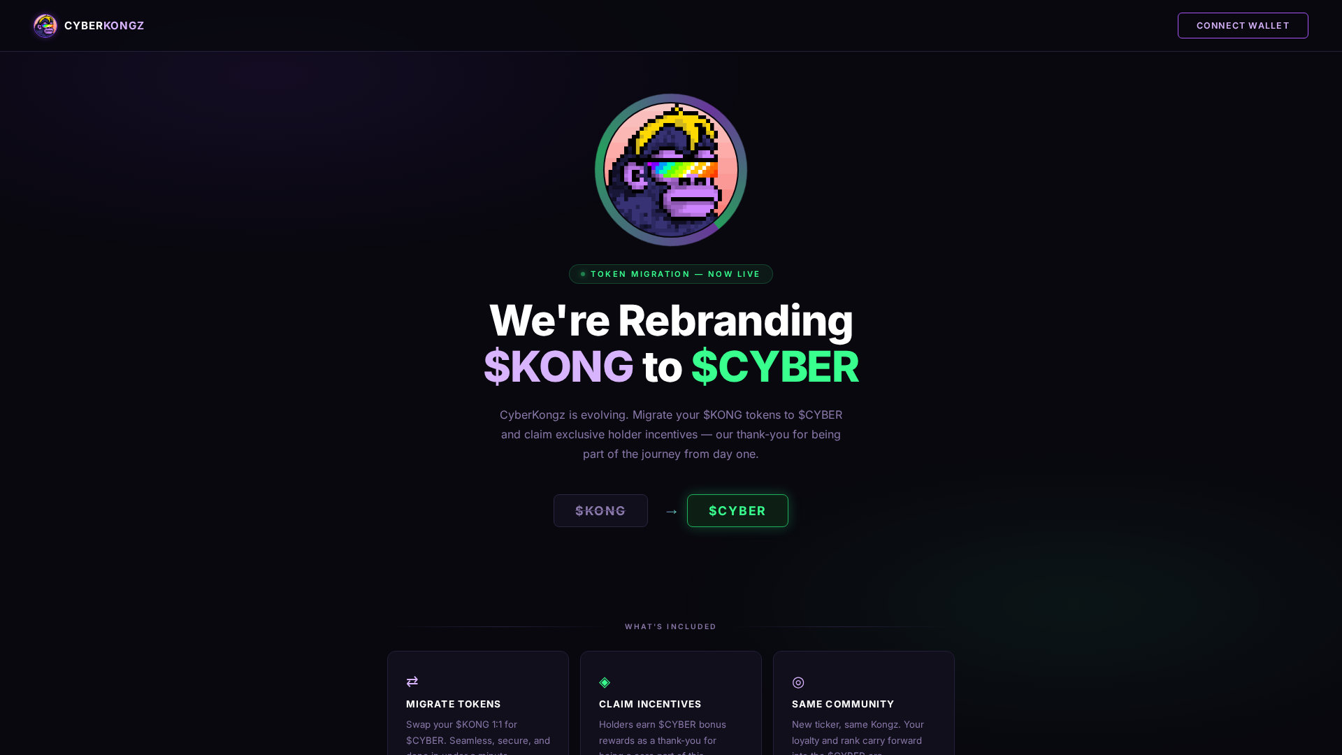 Screenshot of www.kongztoken.live