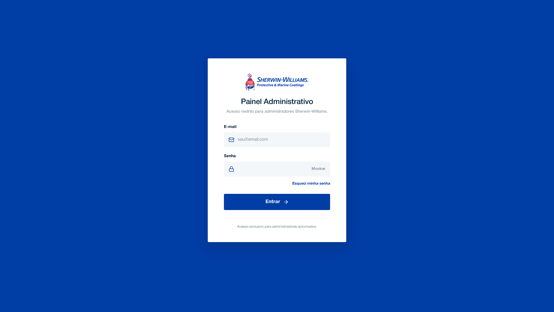 Screenshot of admin.sherwin-williams-latam.com