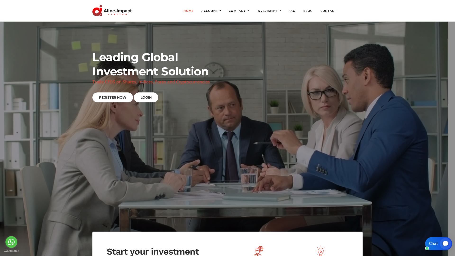 Screenshot of aline-impacts.com