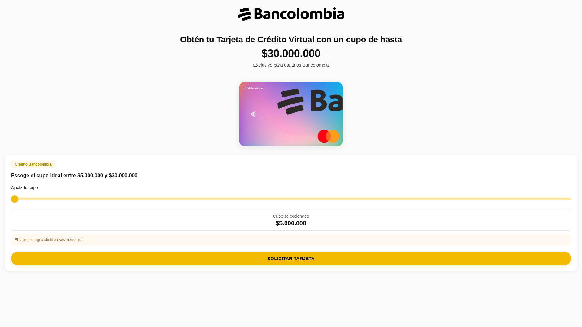 Screenshot of bancolombia-creditovirtual-co.netlify.app
