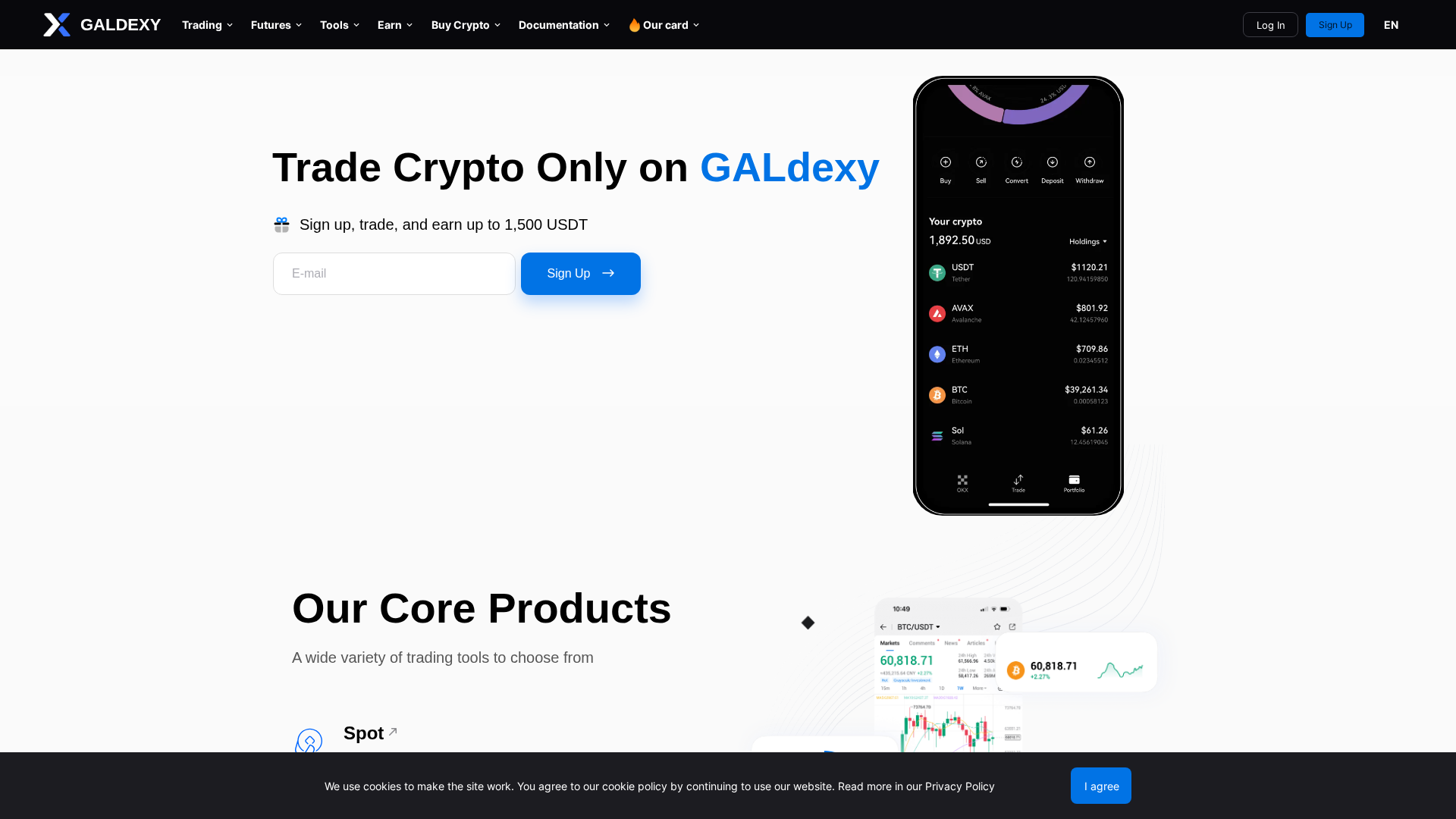 Screenshot of galdexy.com