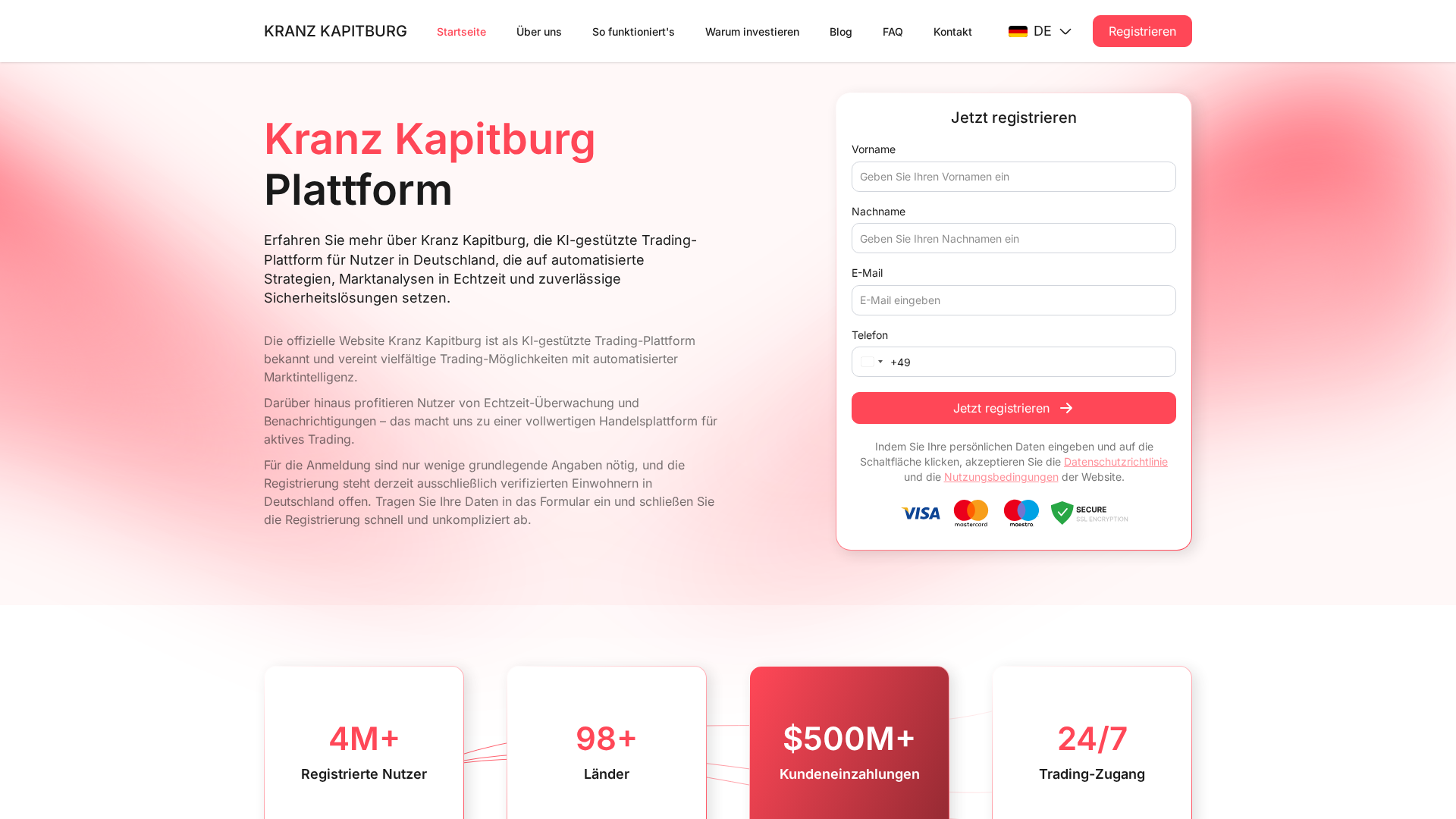 Screenshot of kranzkapitburg.com