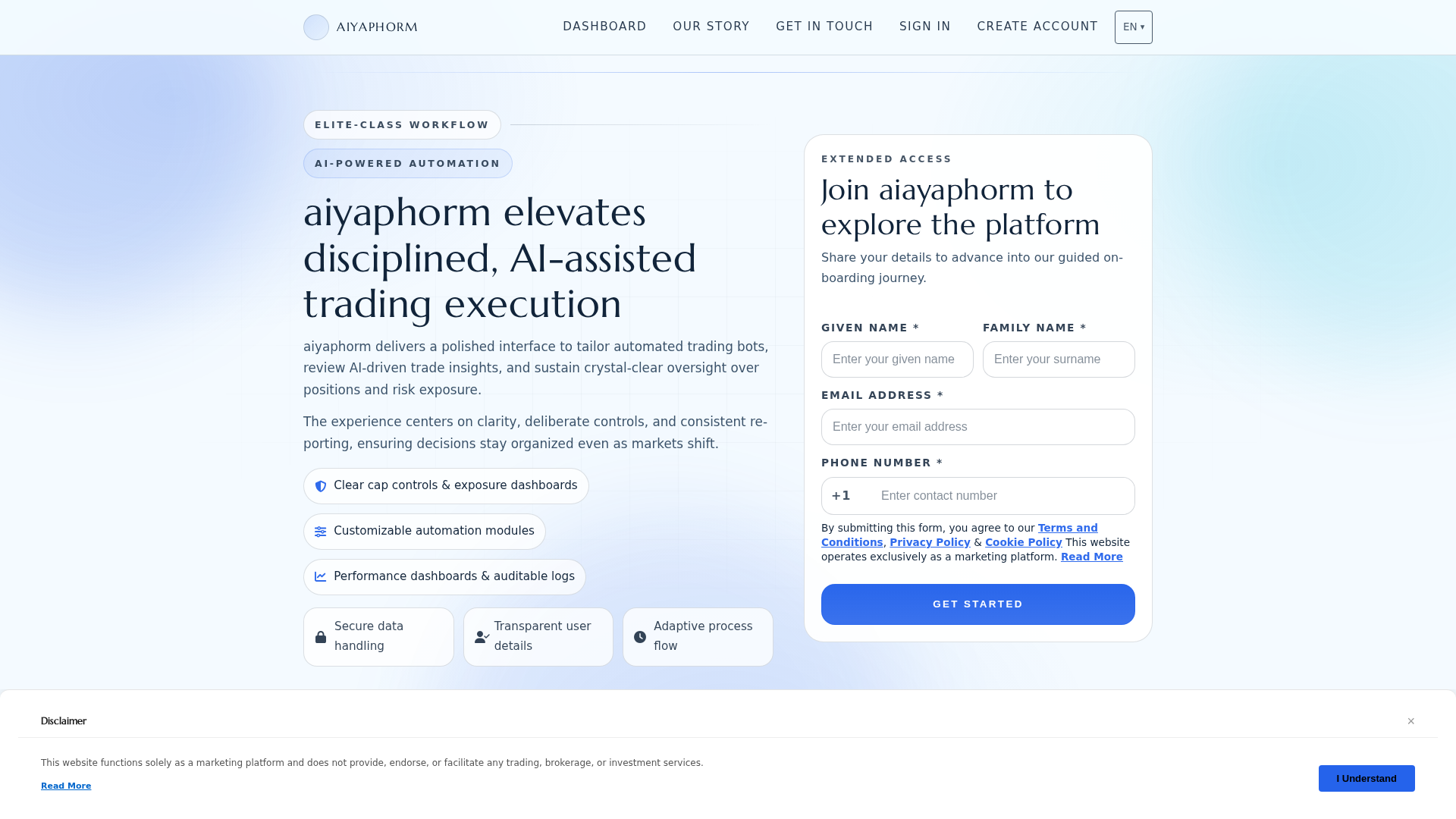 Screenshot of aiyaphorm.digital