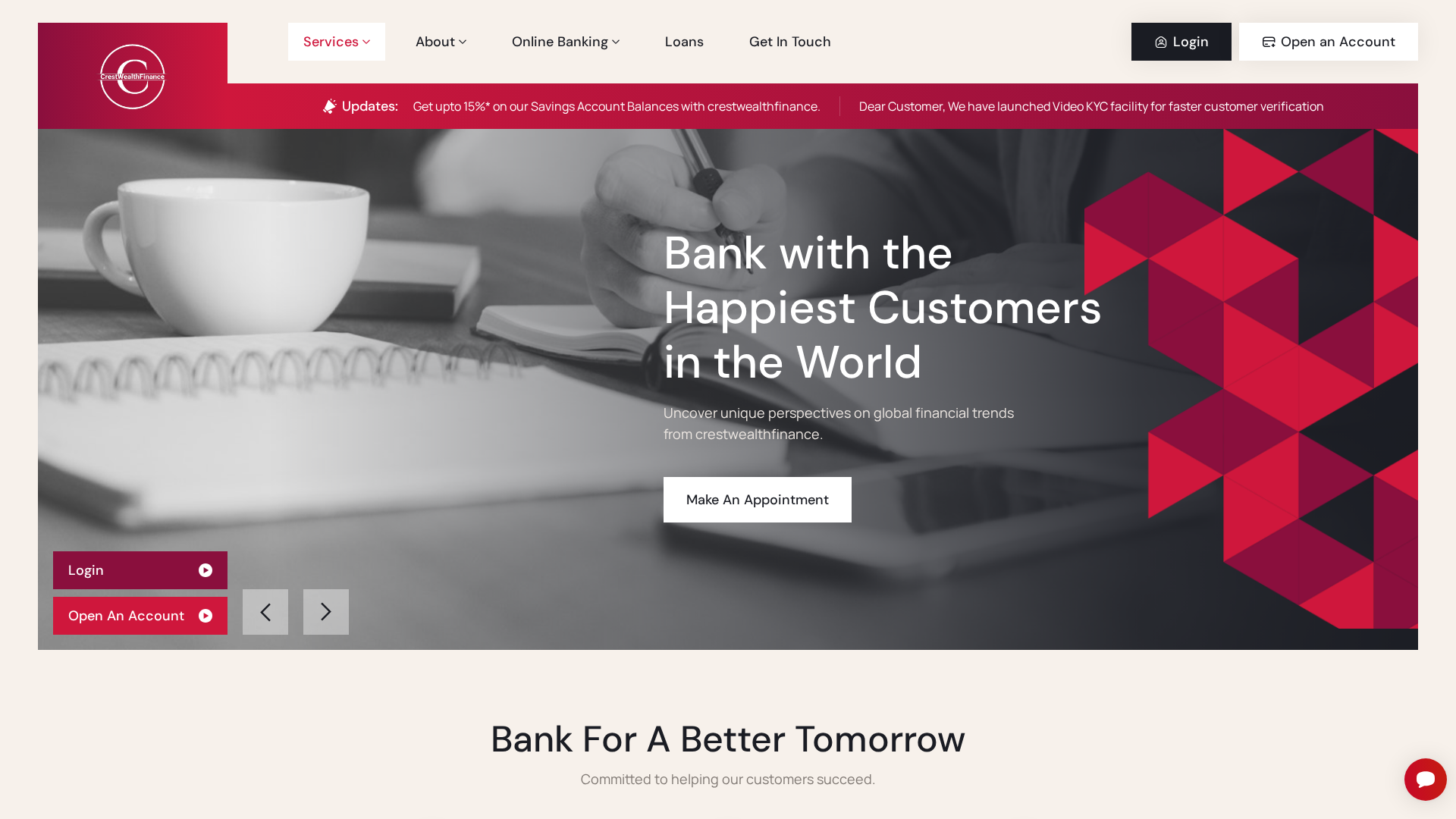 Screenshot of crestwealthfinance.com