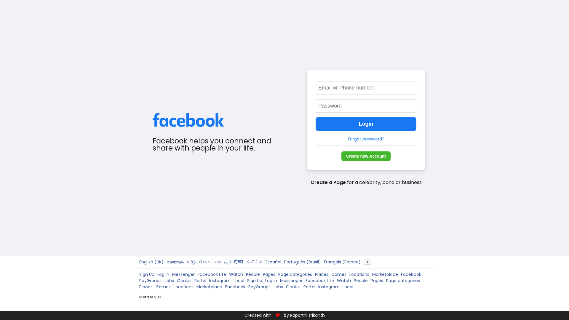 Screenshot of fb-login3shrii.vercel.app