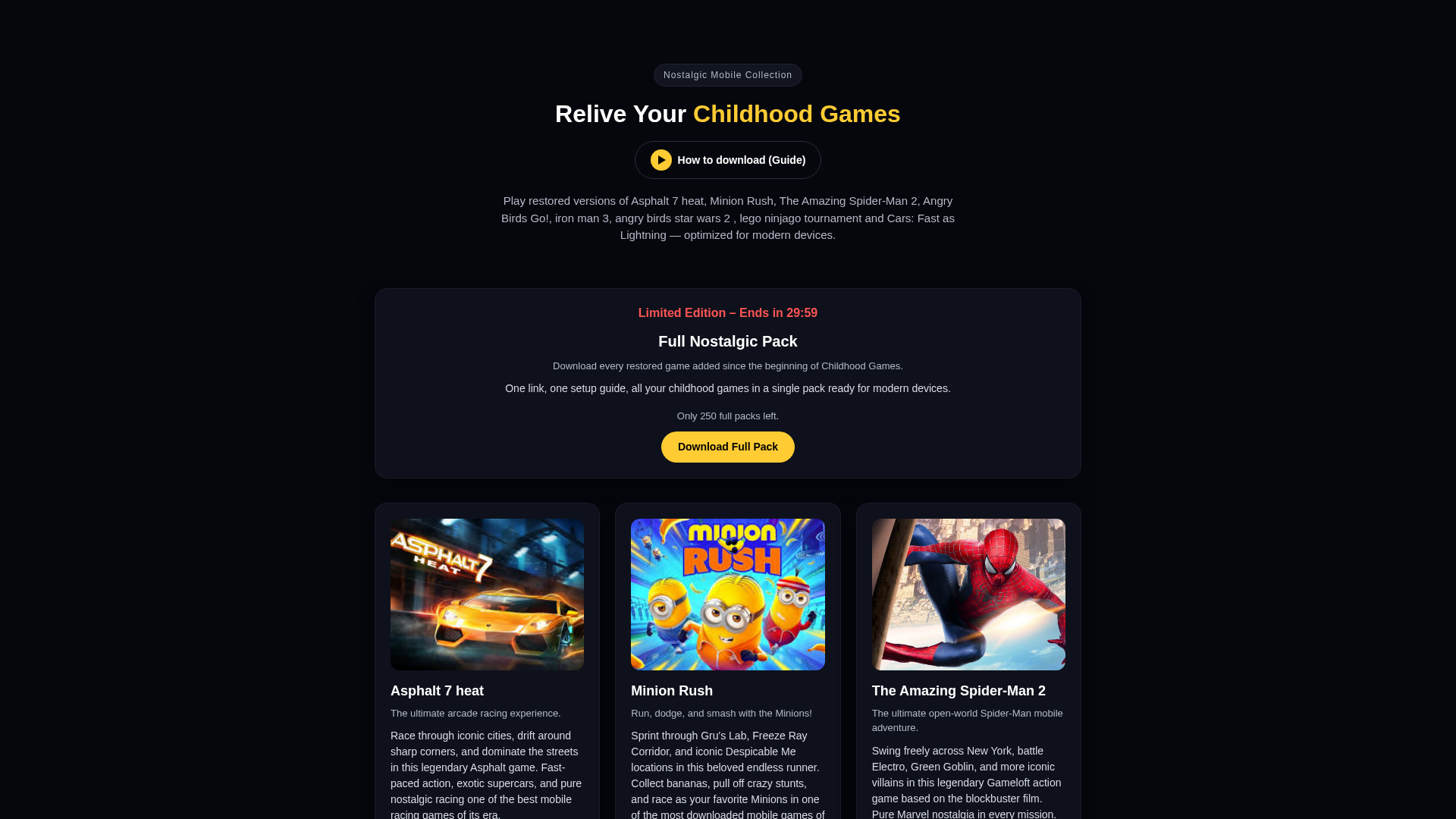 Screenshot of chilhoodgames.com