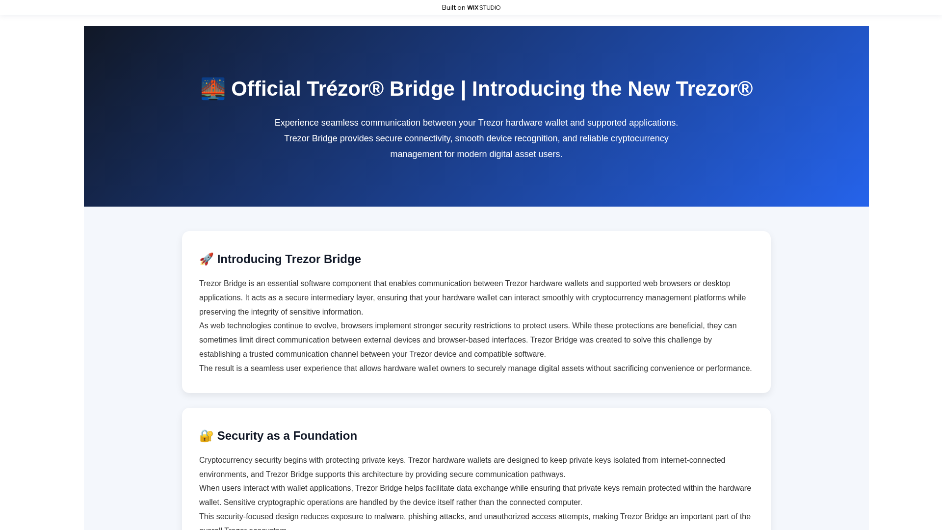 Screenshot of bridge-trz.wixstudio.com