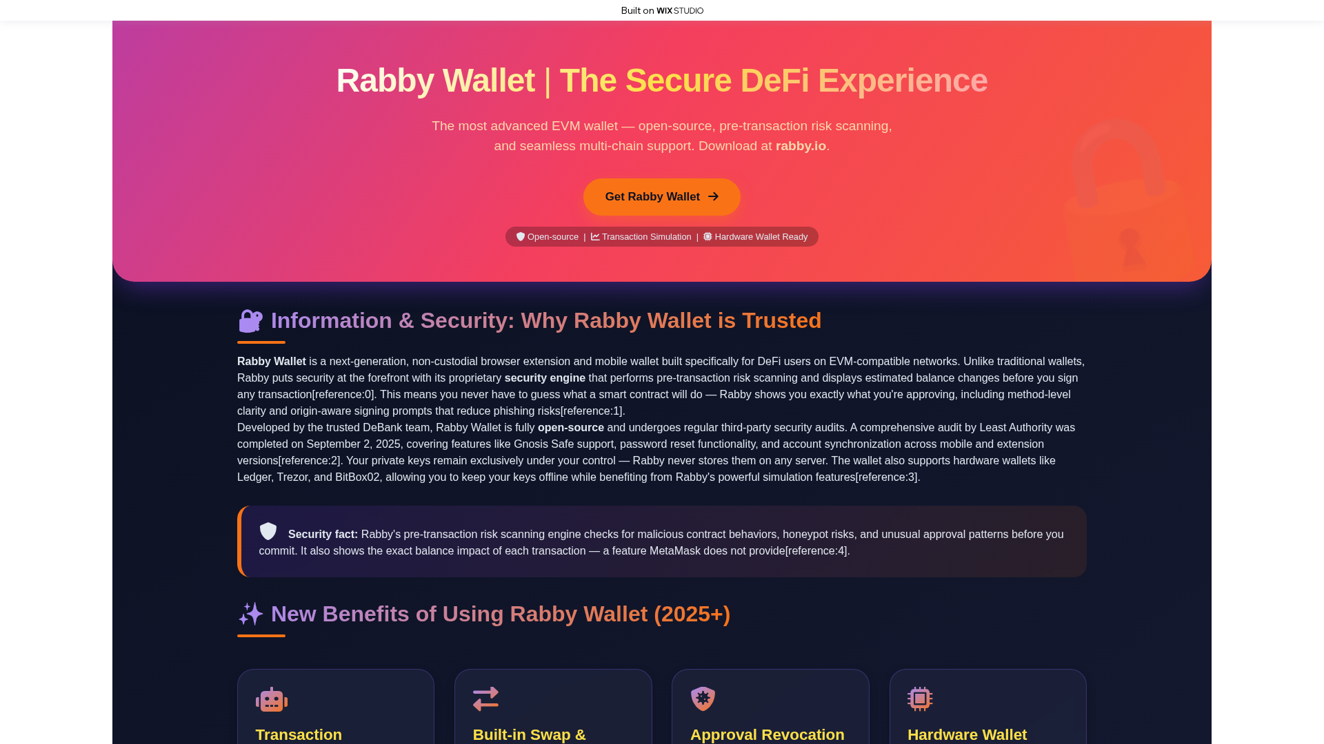 Screenshot of rabey-live.wixstudio.com