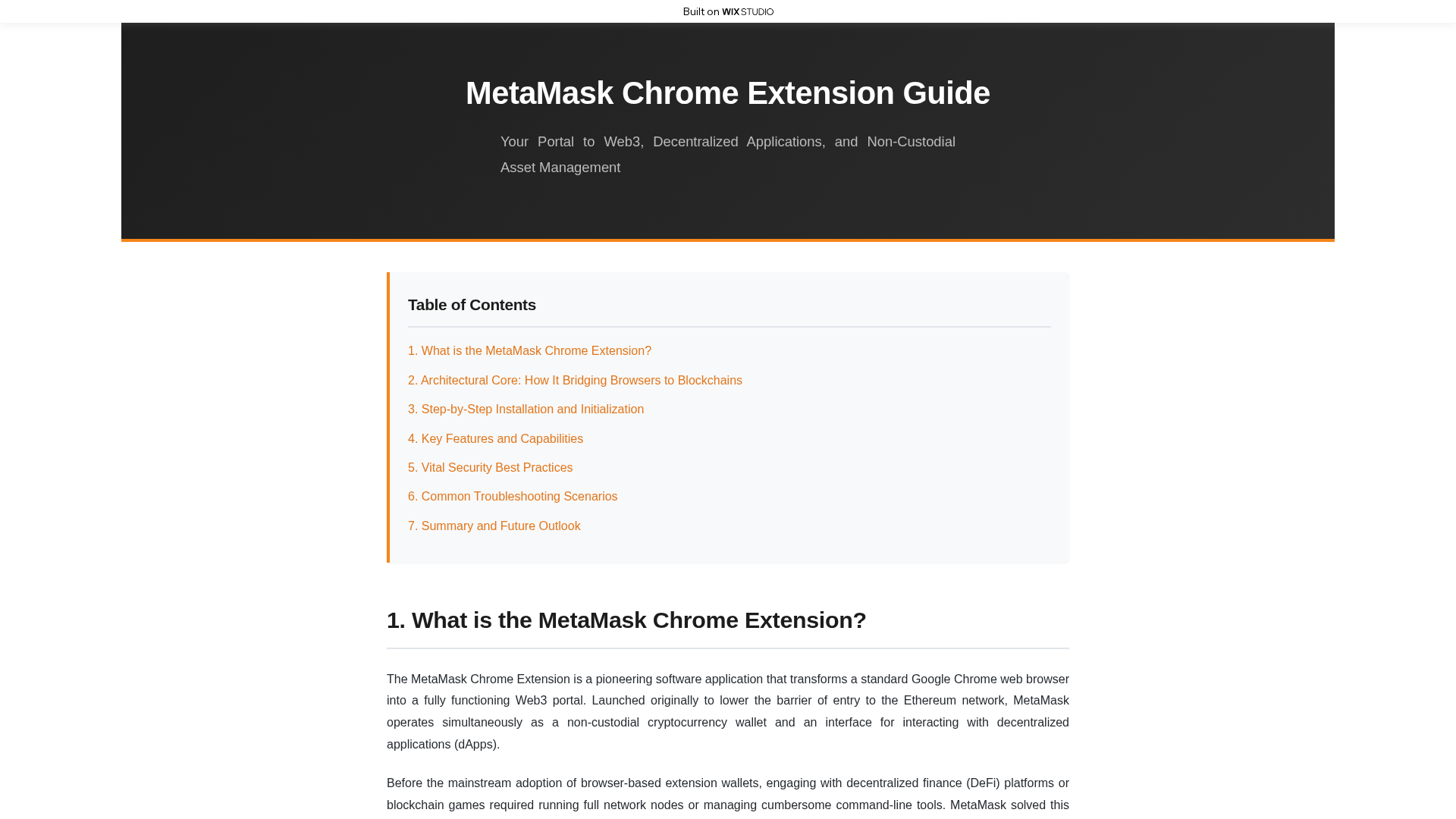 Screenshot of pages-metamask-help.wixstudio.com