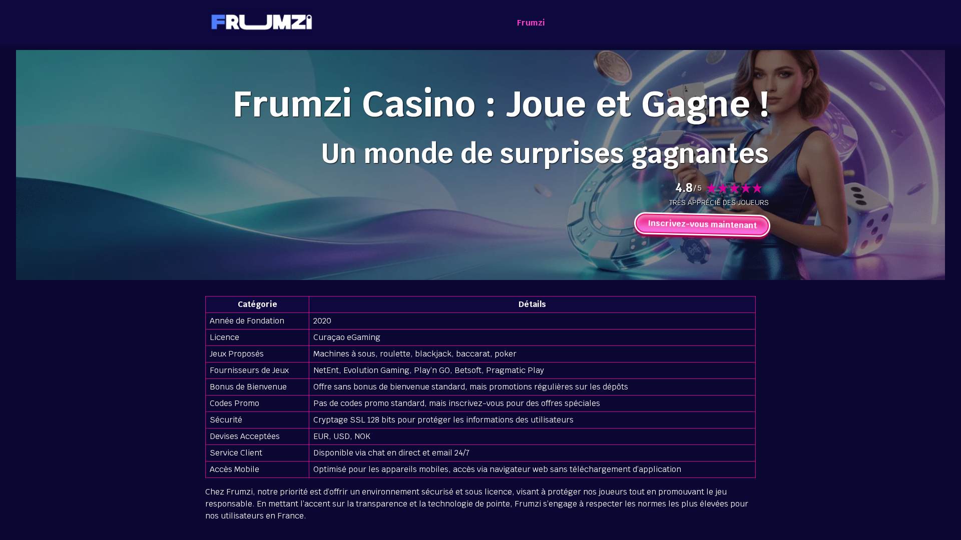 Screenshot of casino-frumzi-fr.com