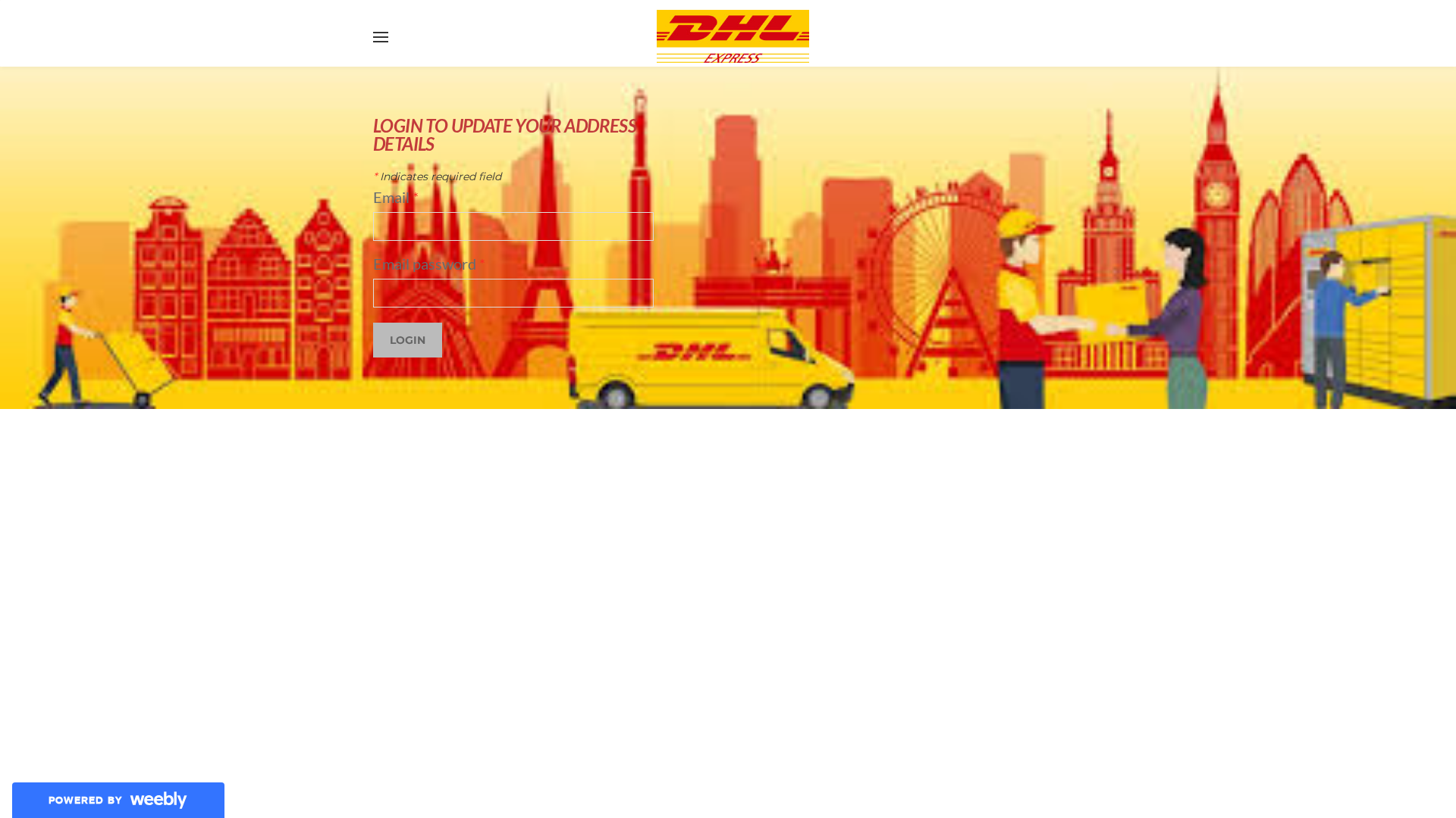 Screenshot of dhlexpressline.weebly.com