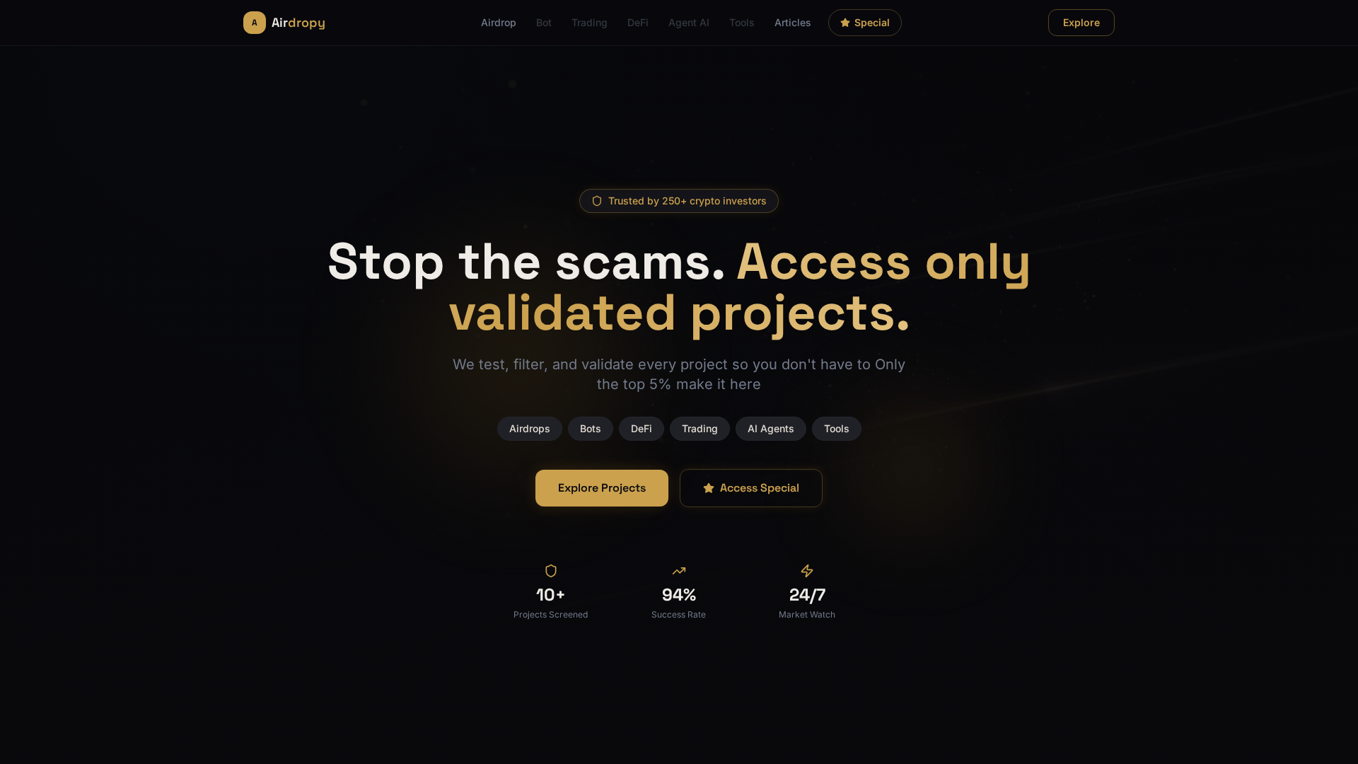 Screenshot of airdropy.org