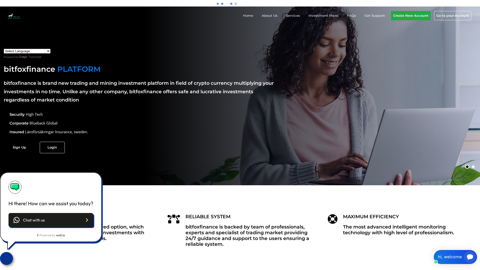 Screenshot of bitfox-f-inc.com