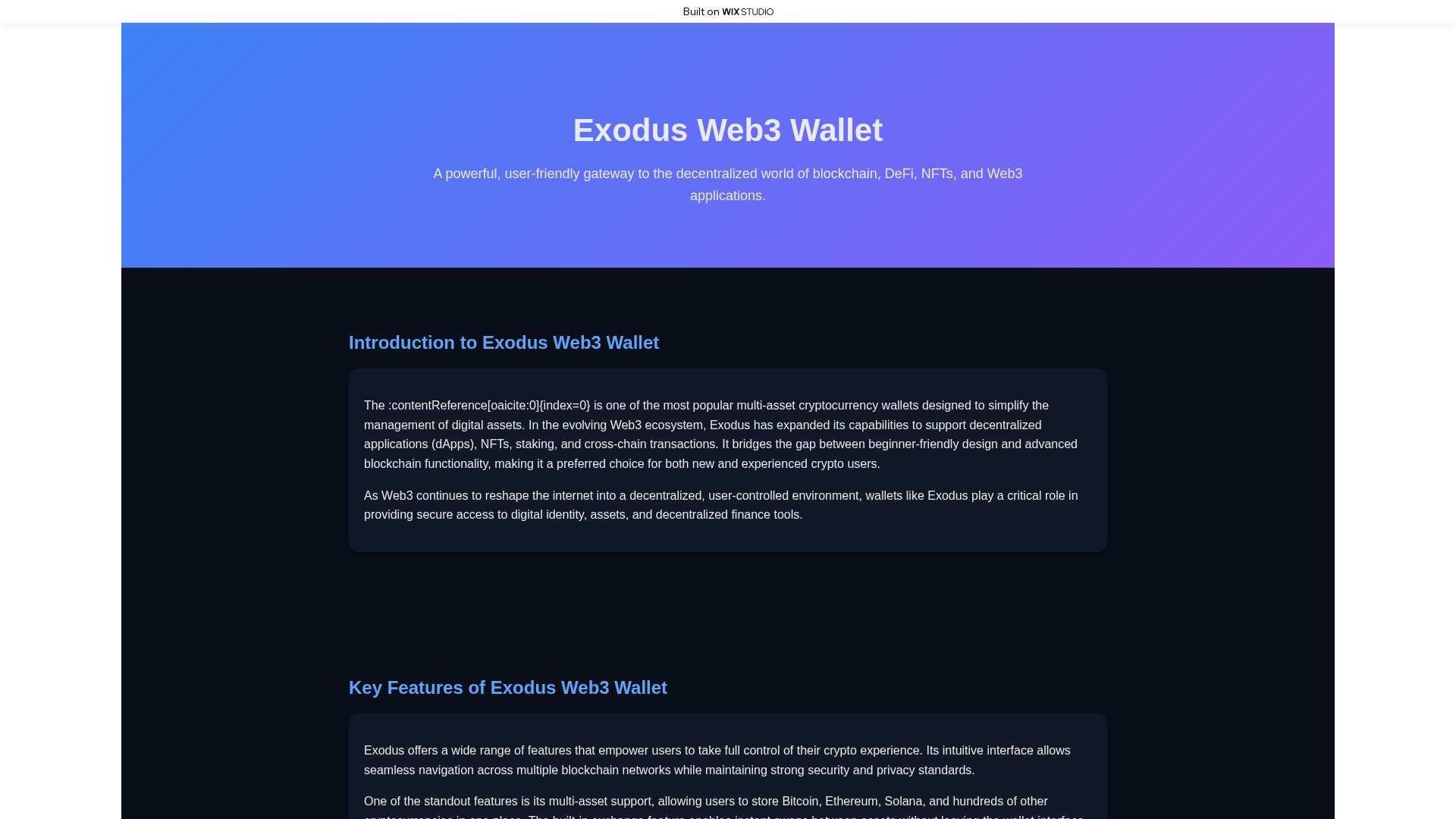 Screenshot of webstarts-exeduso.wixstudio.com